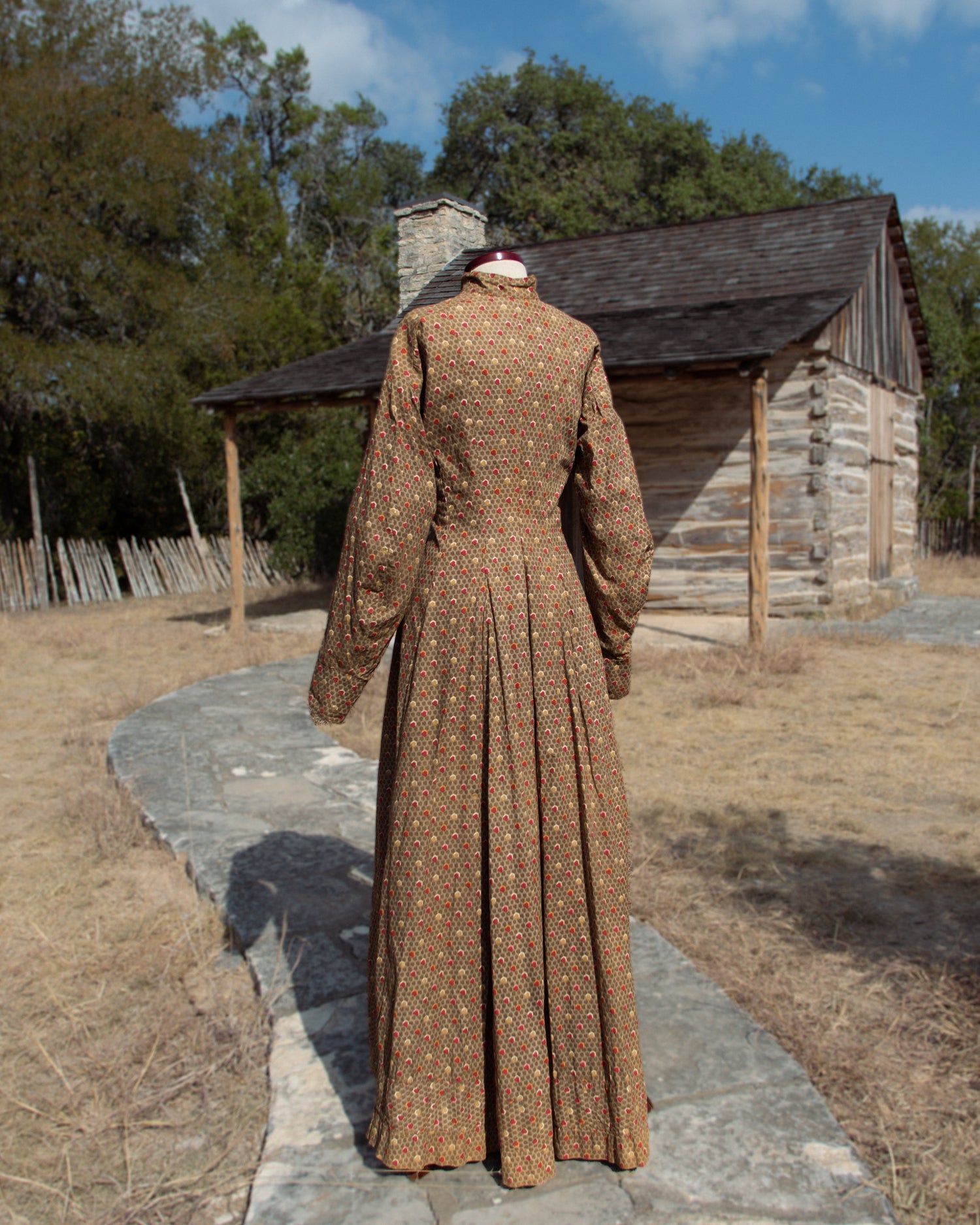 1880s Cotton Workwear Dress