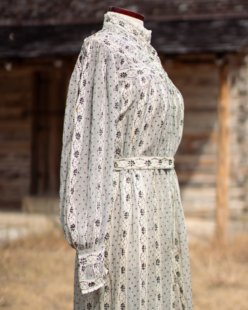 c. 1900s Cotton Wrapper Dress