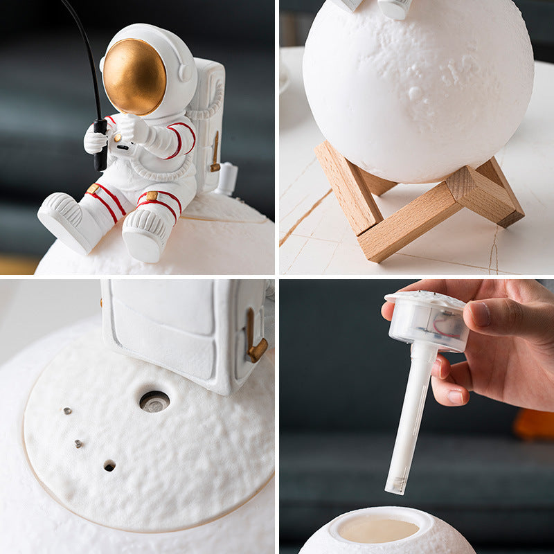 Astronaut Figurines Space Man Miniature Light Humidifier