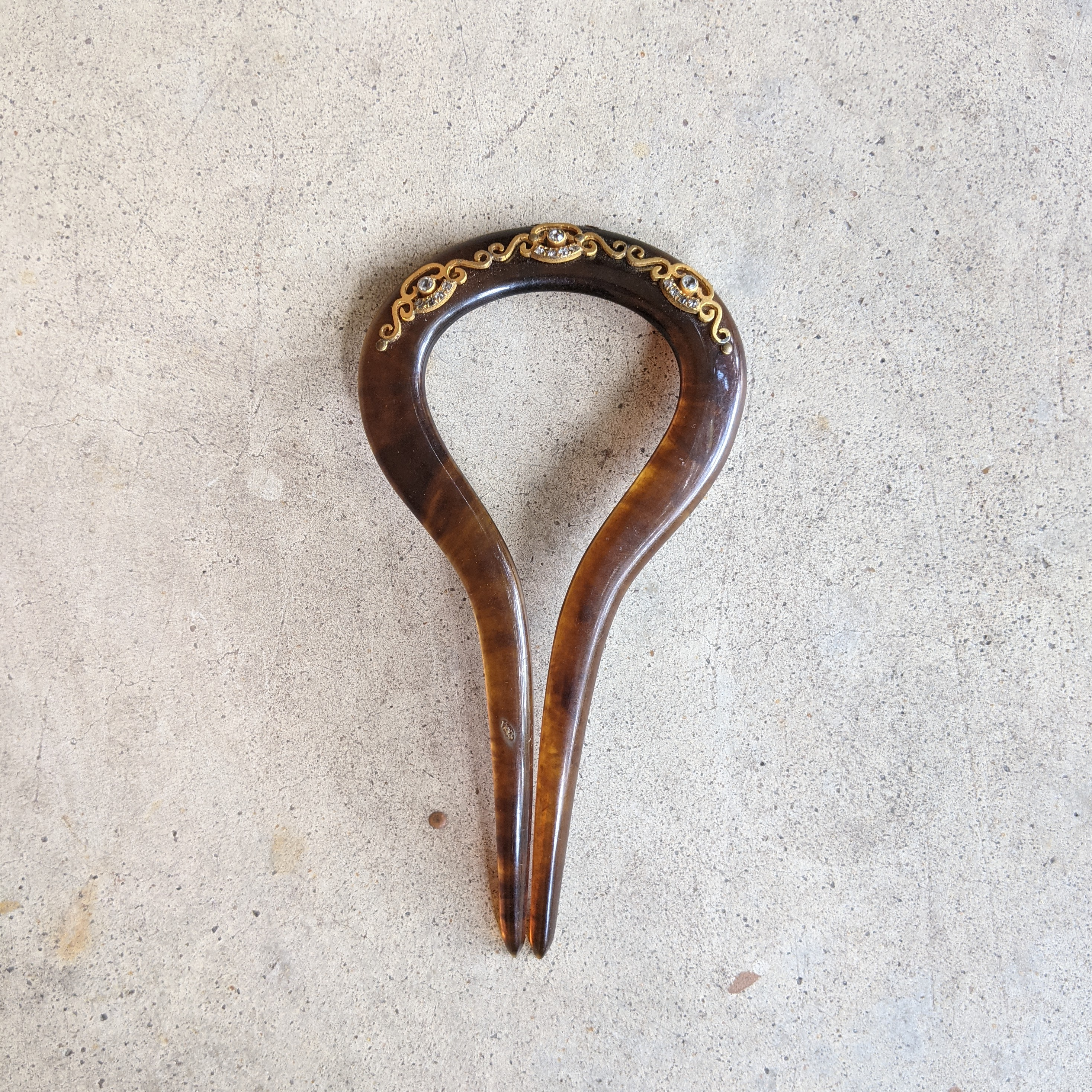Early Vintage Rhinestone Hair Comb