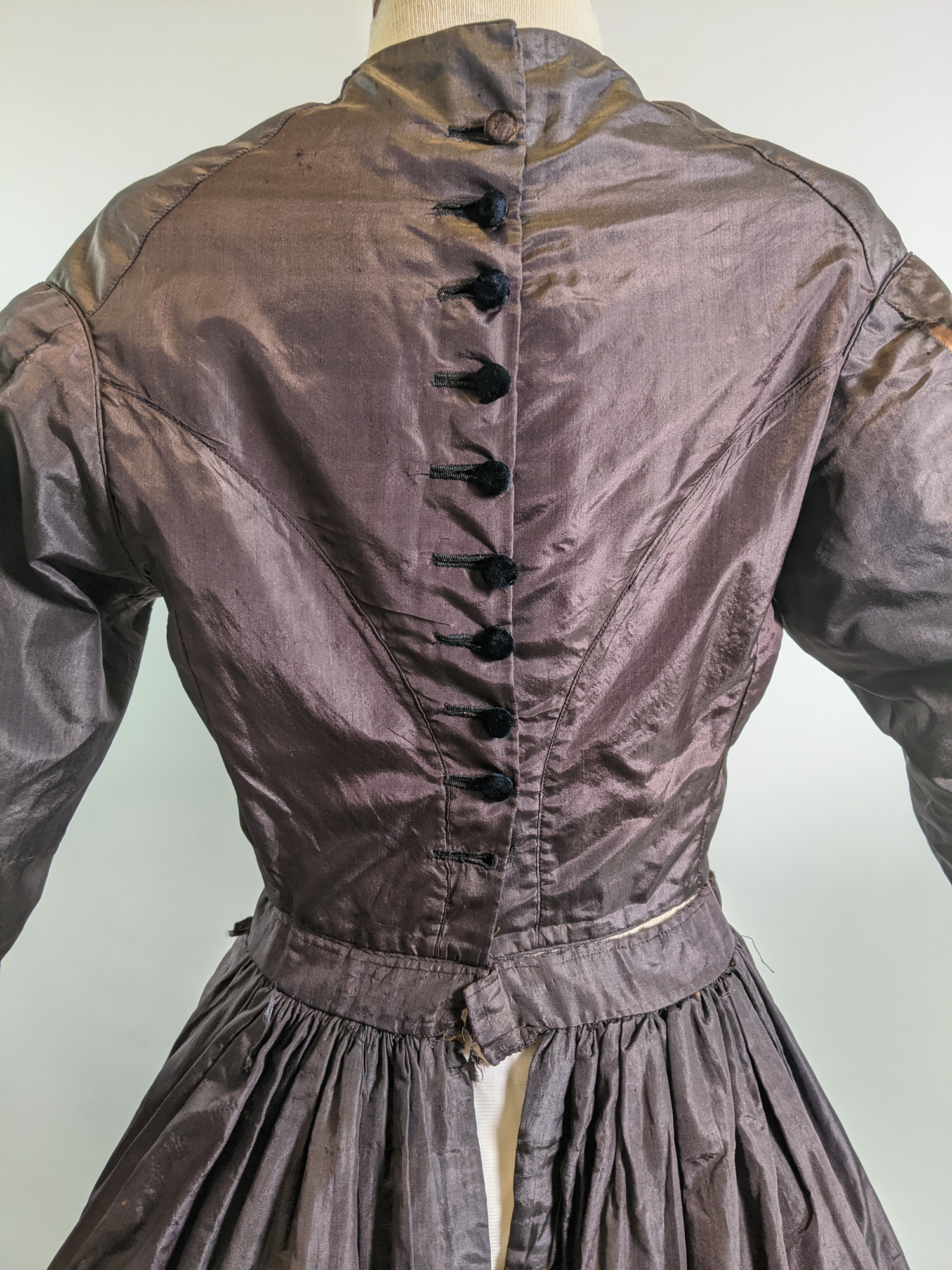 1860s Purple Silk Dress