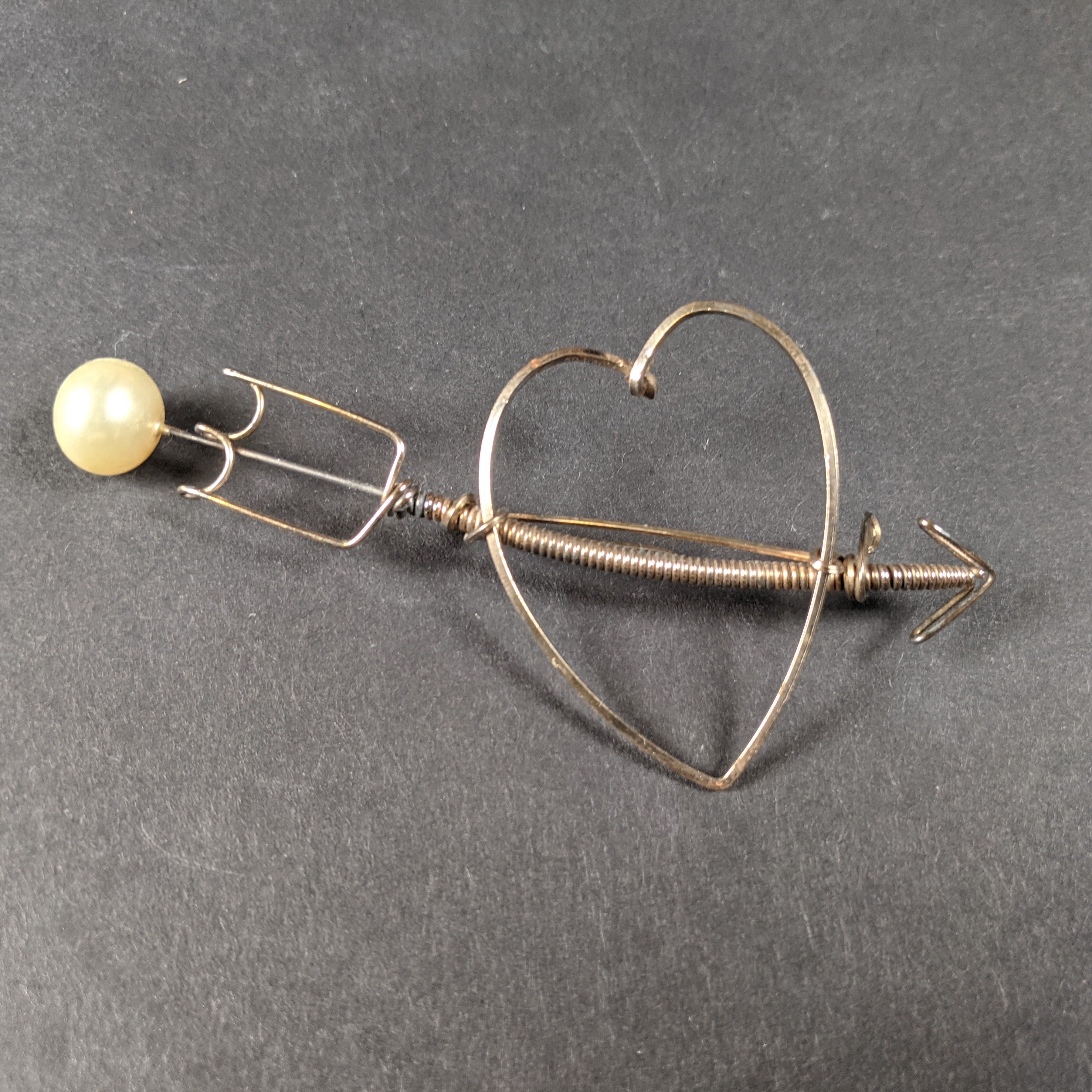1940s Heart + Arrow Brooch