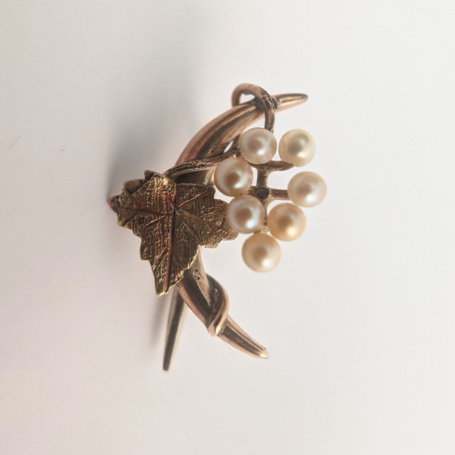 Edwardian 12k Gold Moon Pin