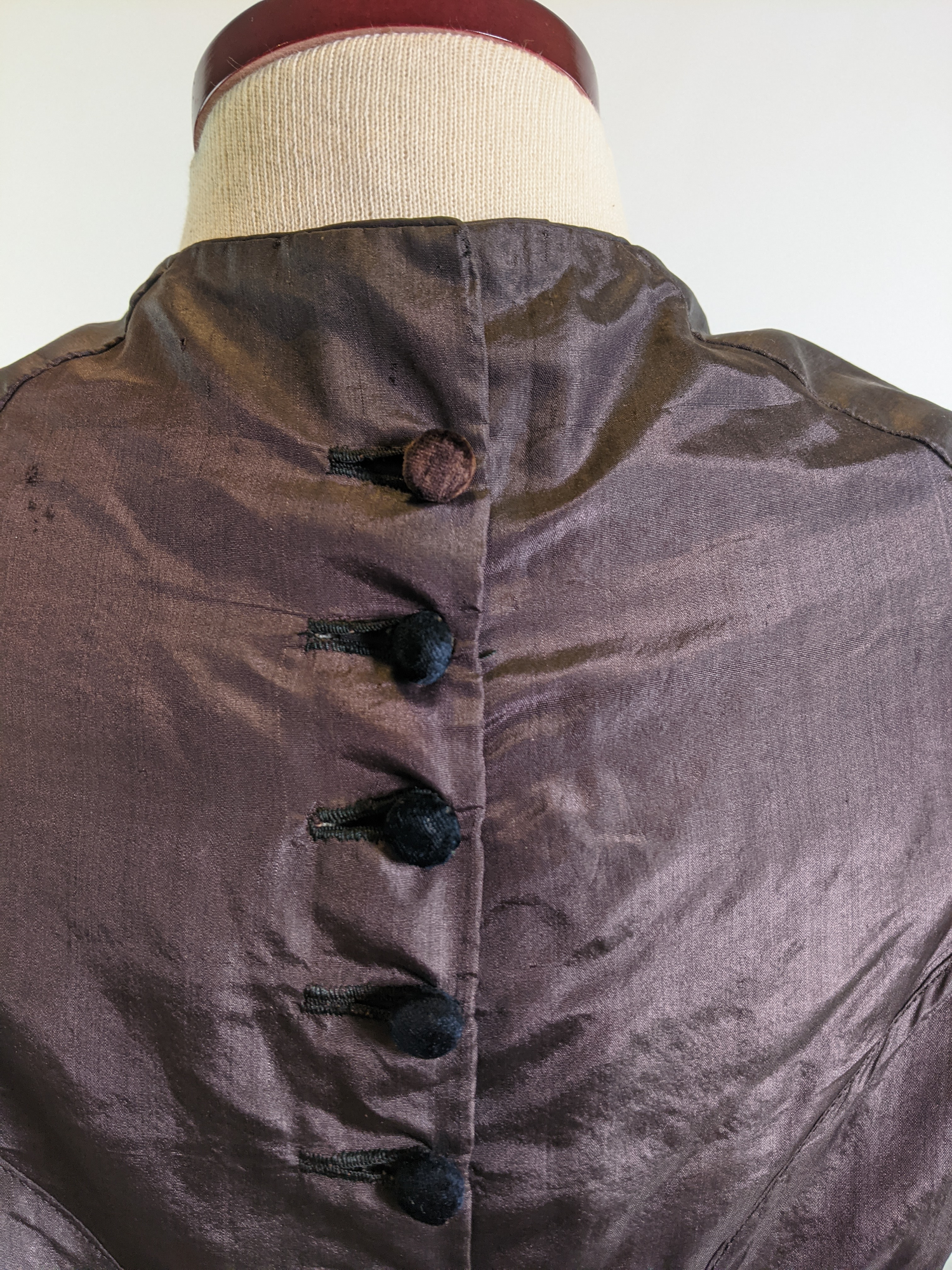 1860s Purple Silk Dress