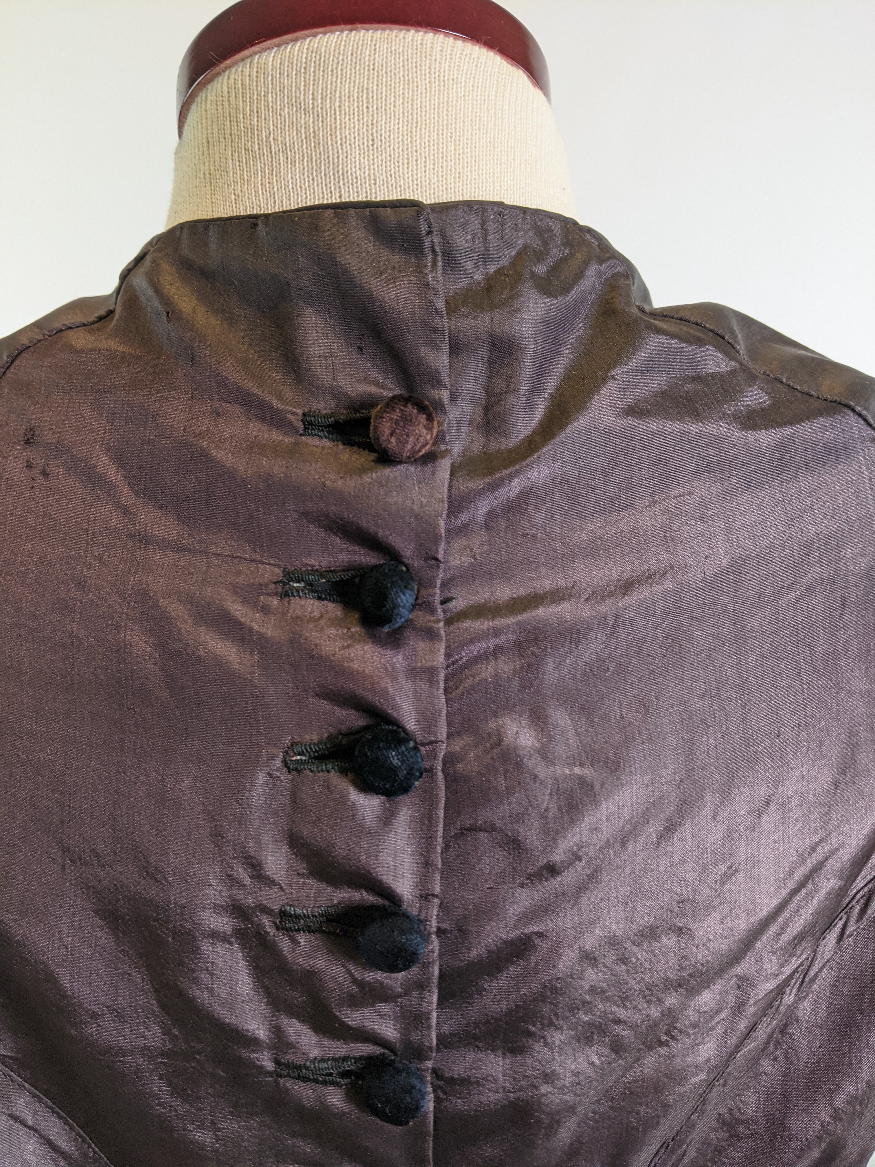1860s Purple Silk Dress