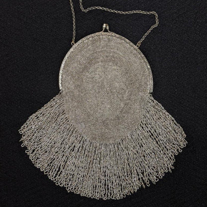 1910s - 1920s Cut Steel Beaded Purse