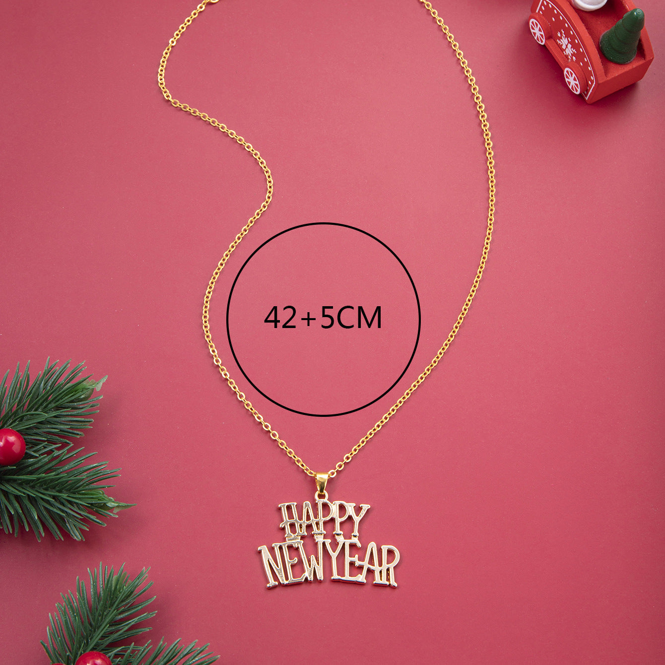 Happy New Year English Letter Happy New Year Fashion Classic Women's Necklace