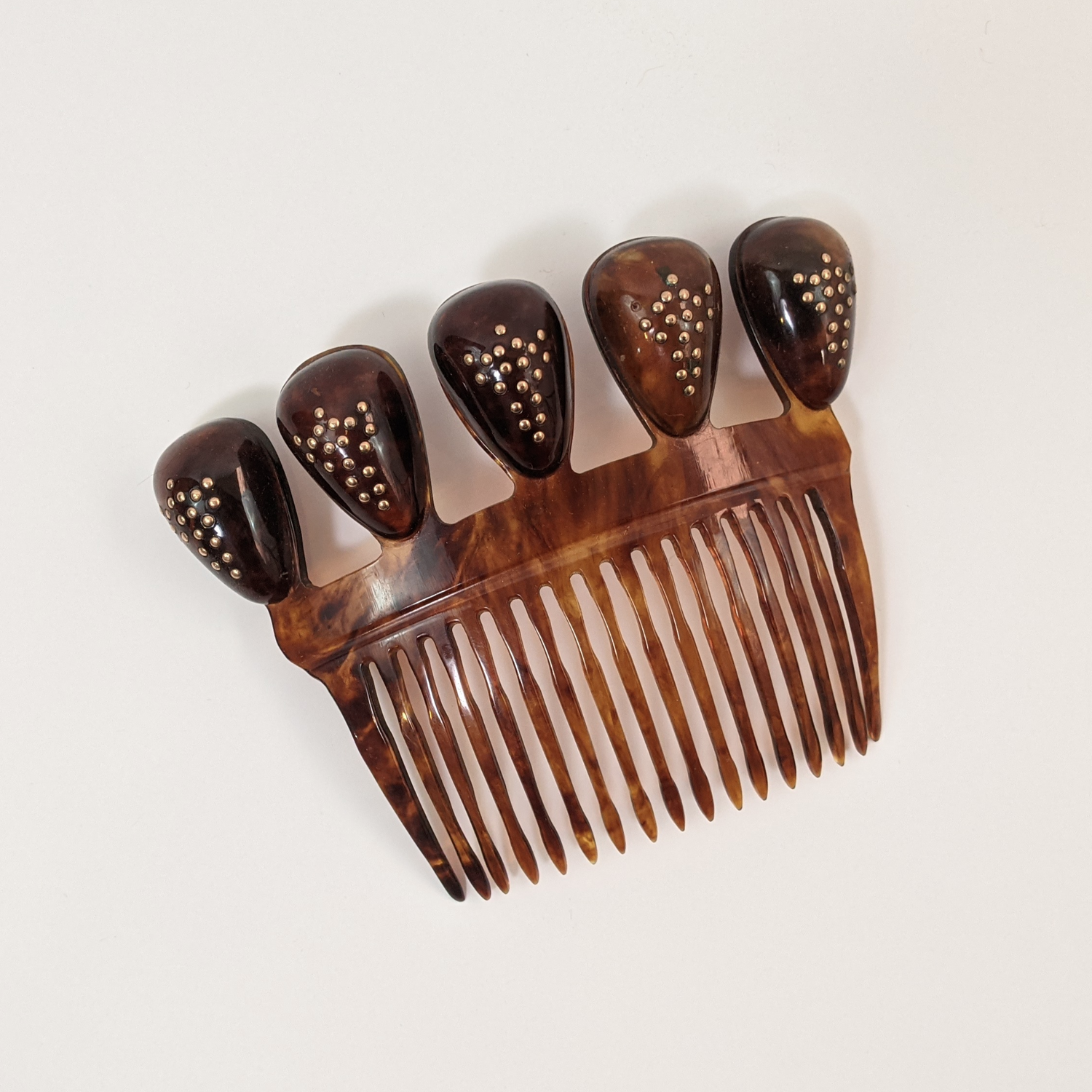 Victorian Faux Tortoise Shell Hair Comb