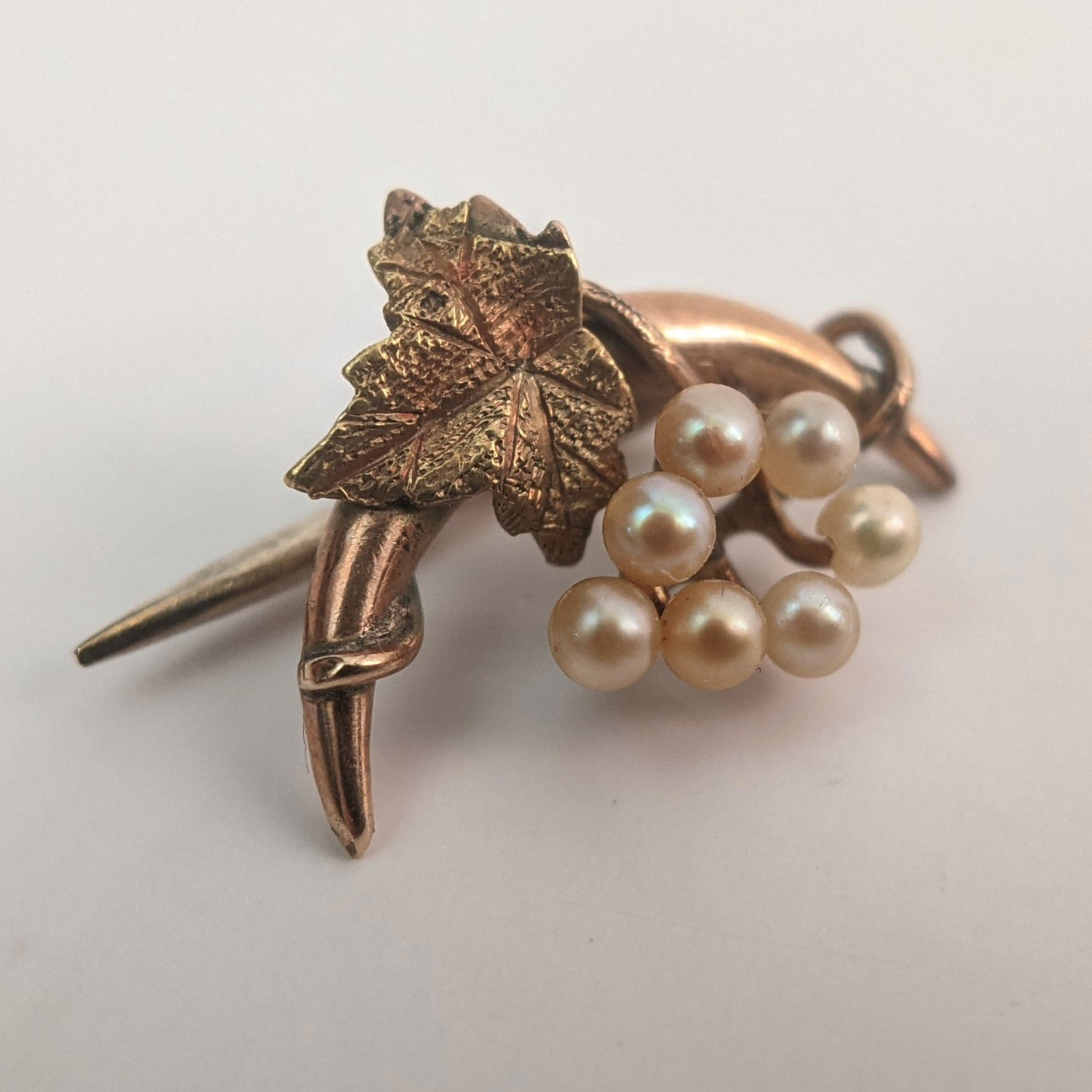 Edwardian 12k Gold Moon Pin