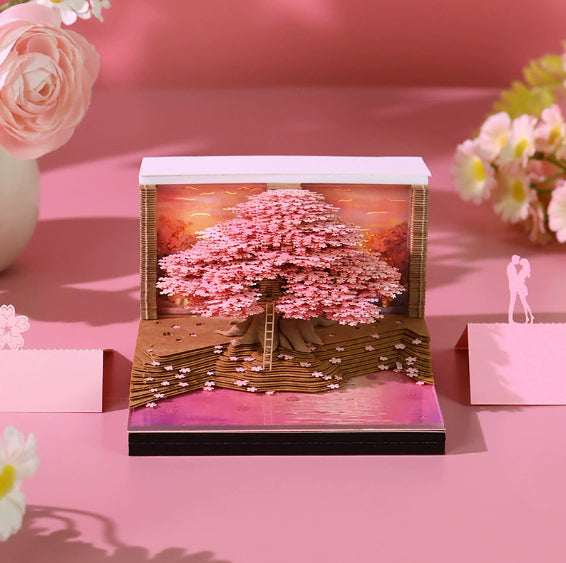 2026 Desk Calendar, Creative Desktop Ornament, Treehouse Paper Sculpture