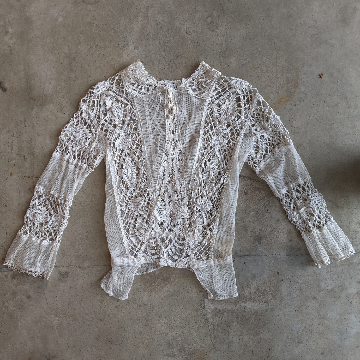 1900s White Lace Blouse