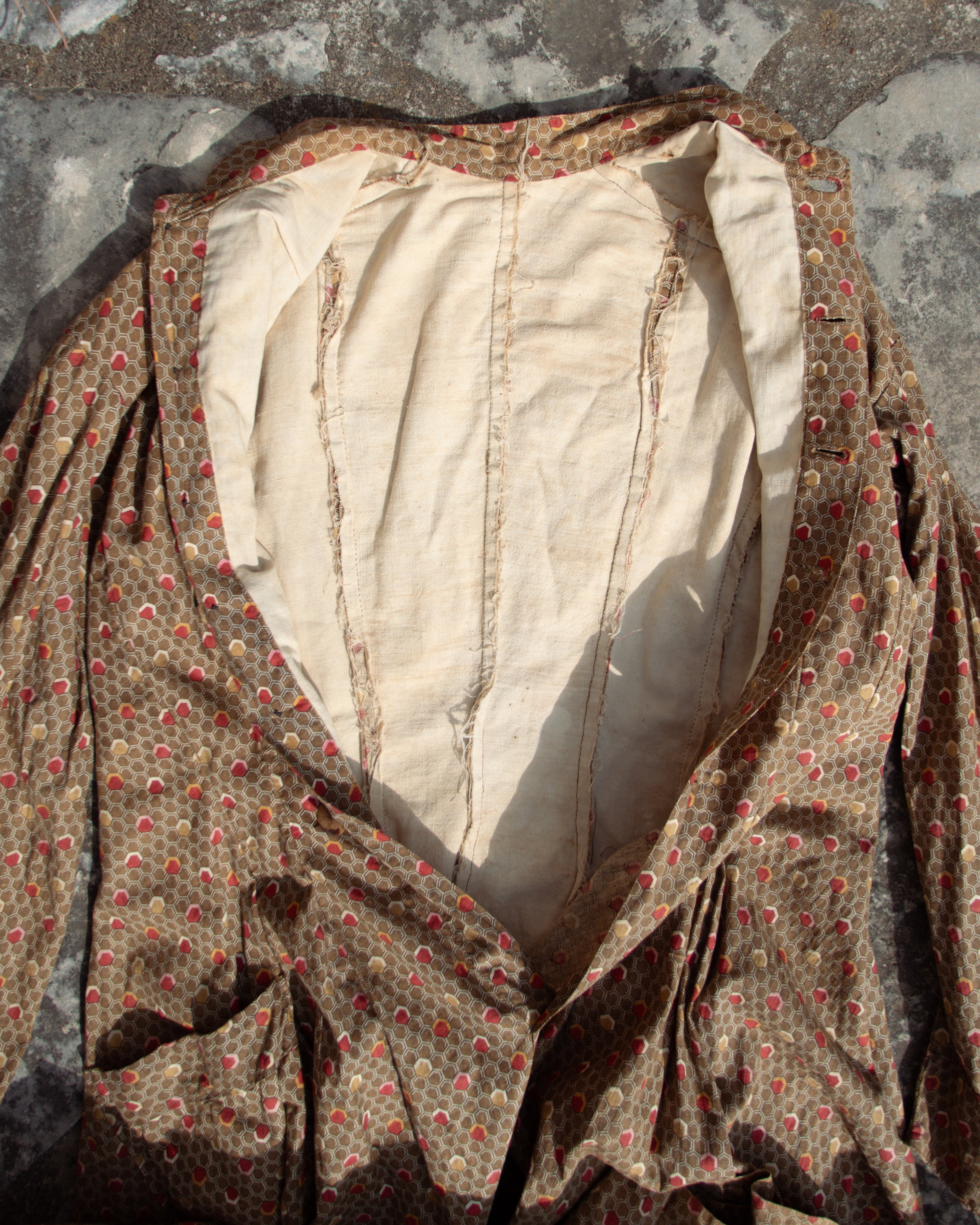 1880s Cotton Workwear Dress