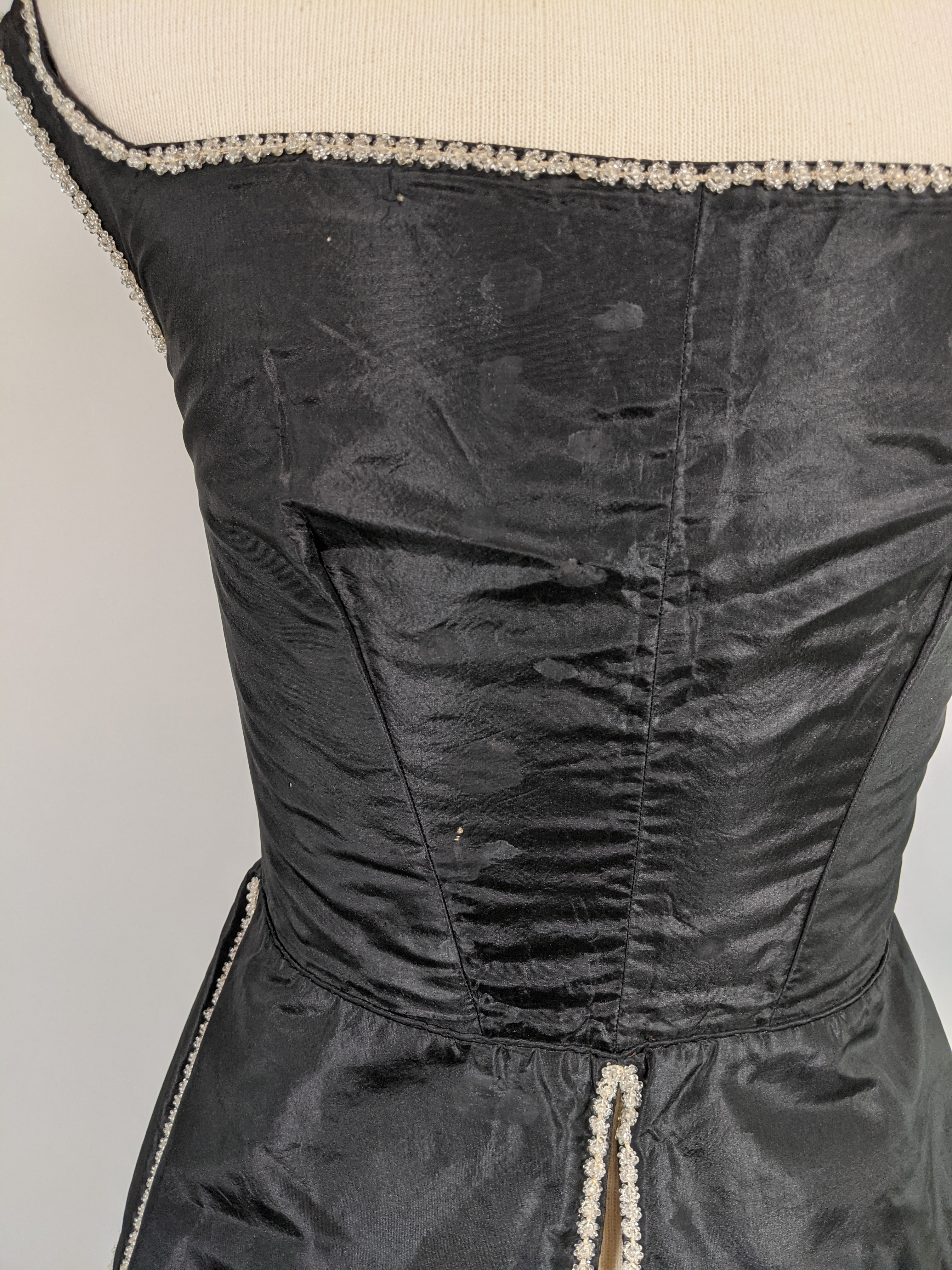 1860s Swiss Waist or Corsage | Button Closures