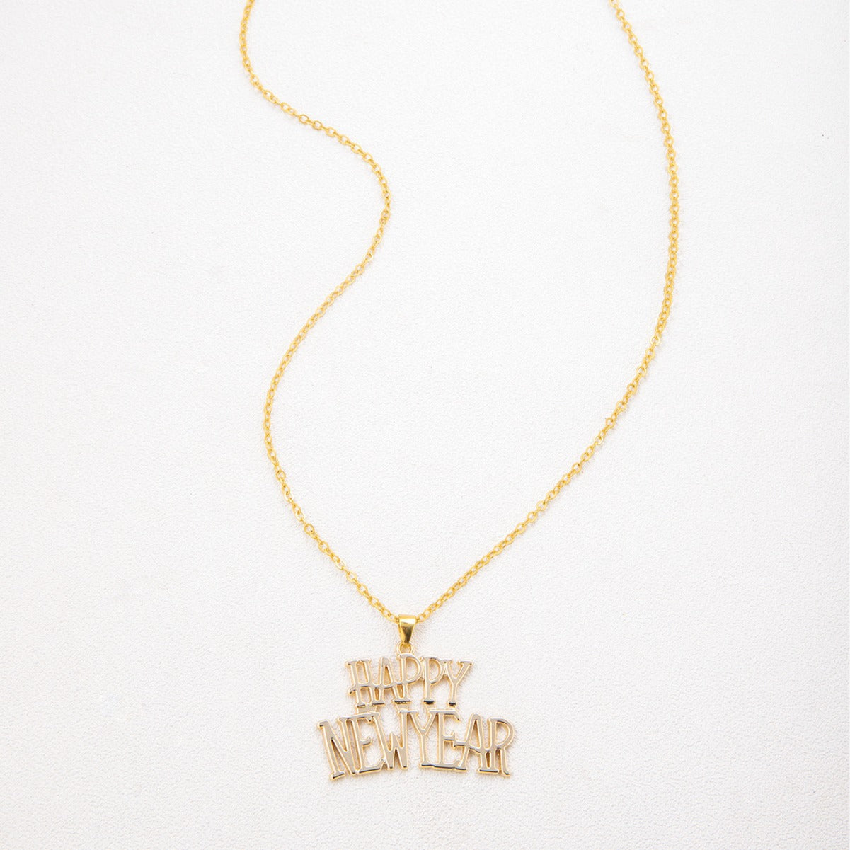Happy New Year English Letter Happy New Year Fashion Classic Women's Necklace