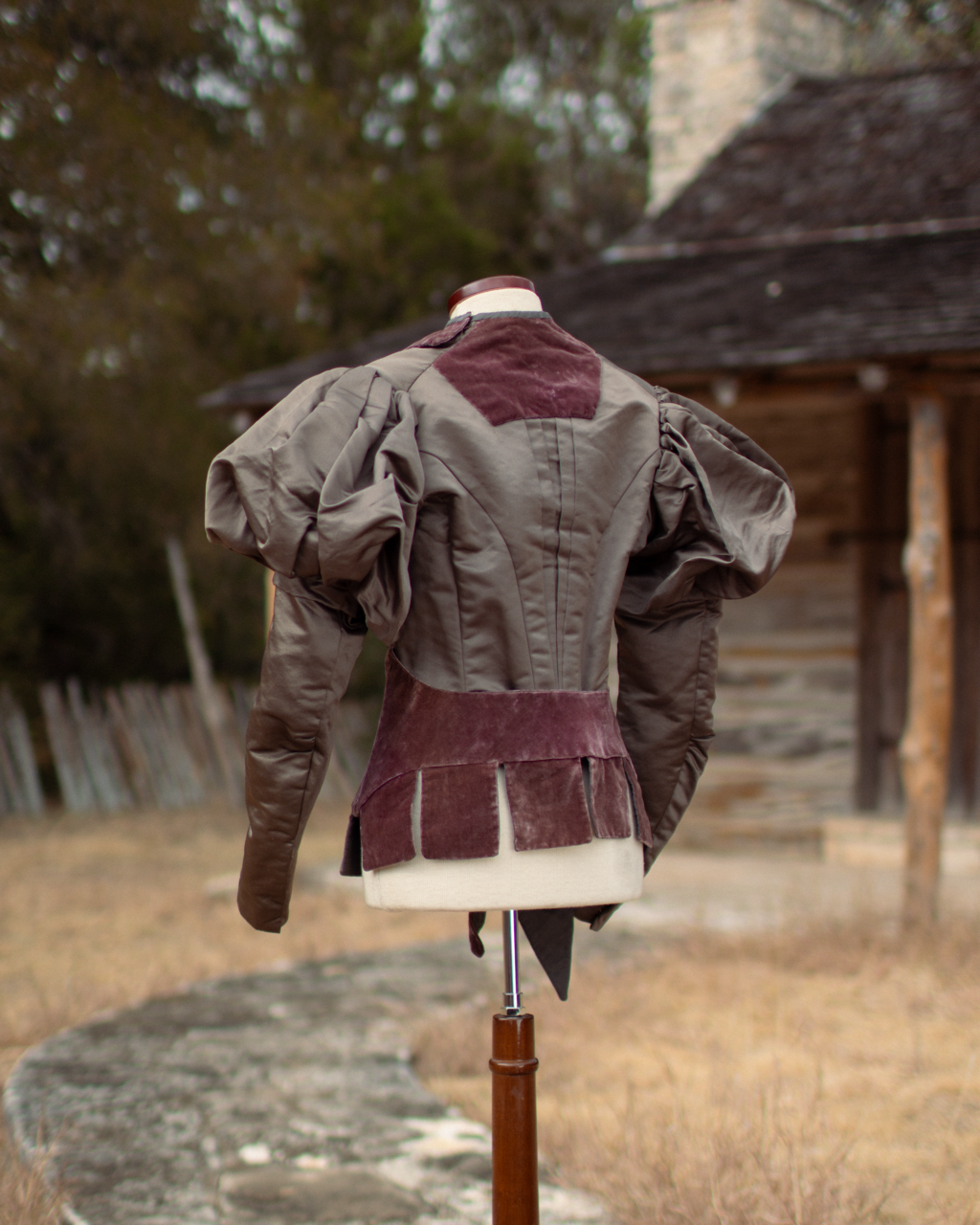 c. 1890s Belted Gigot Sleeve Bodice