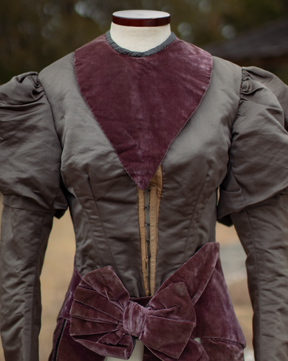 c. 1890s Belted Gigot Sleeve Bodice