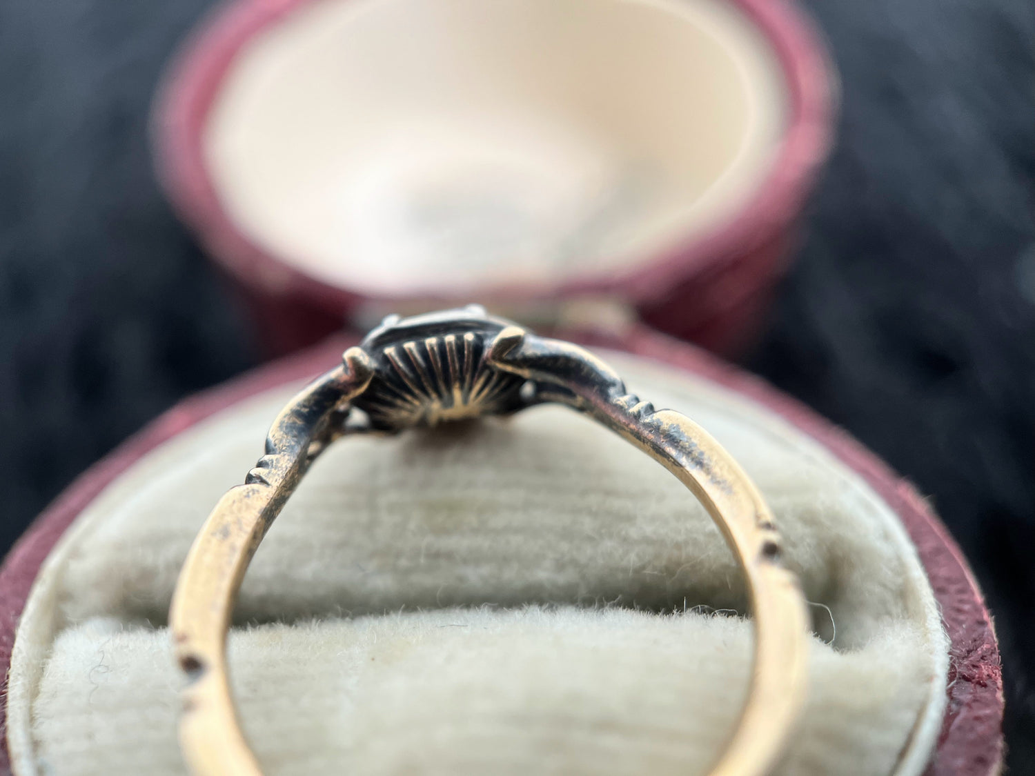 Dated 1729 Mourning Ring | 18k Gold, Enamel, Rock Crystal