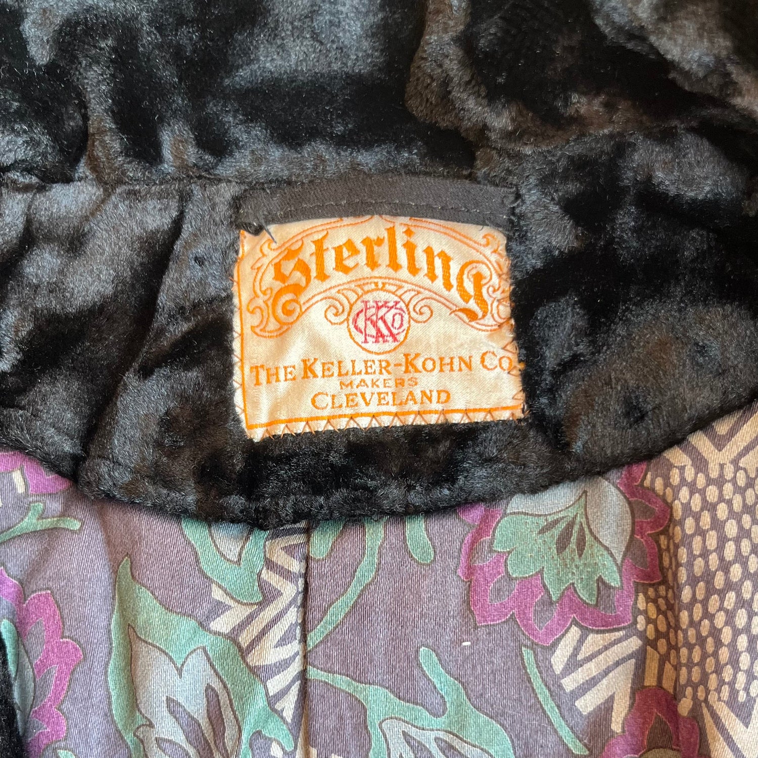 c. Late 1910s-Early 1920s Faux Fur Plush Coat