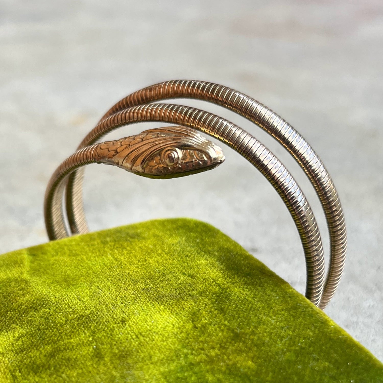 c. 1940s Forstner 12k Gold Filled Snake Bracelet