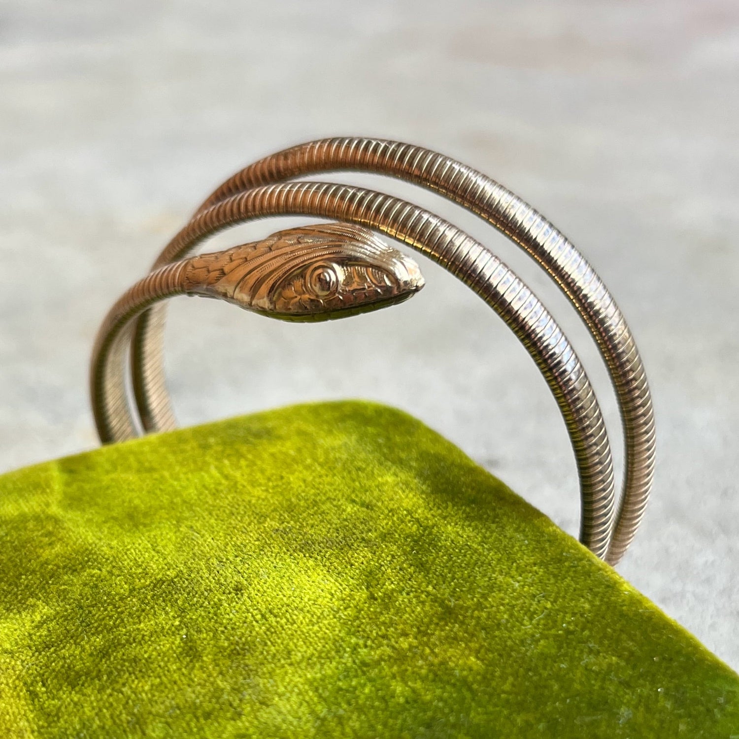 c. 1940s Forstner 12k Gold Filled Snake Bracelet