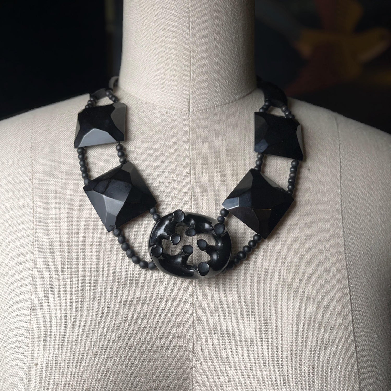 Antique Whitby Jet Necklace | Victorian Jewelry