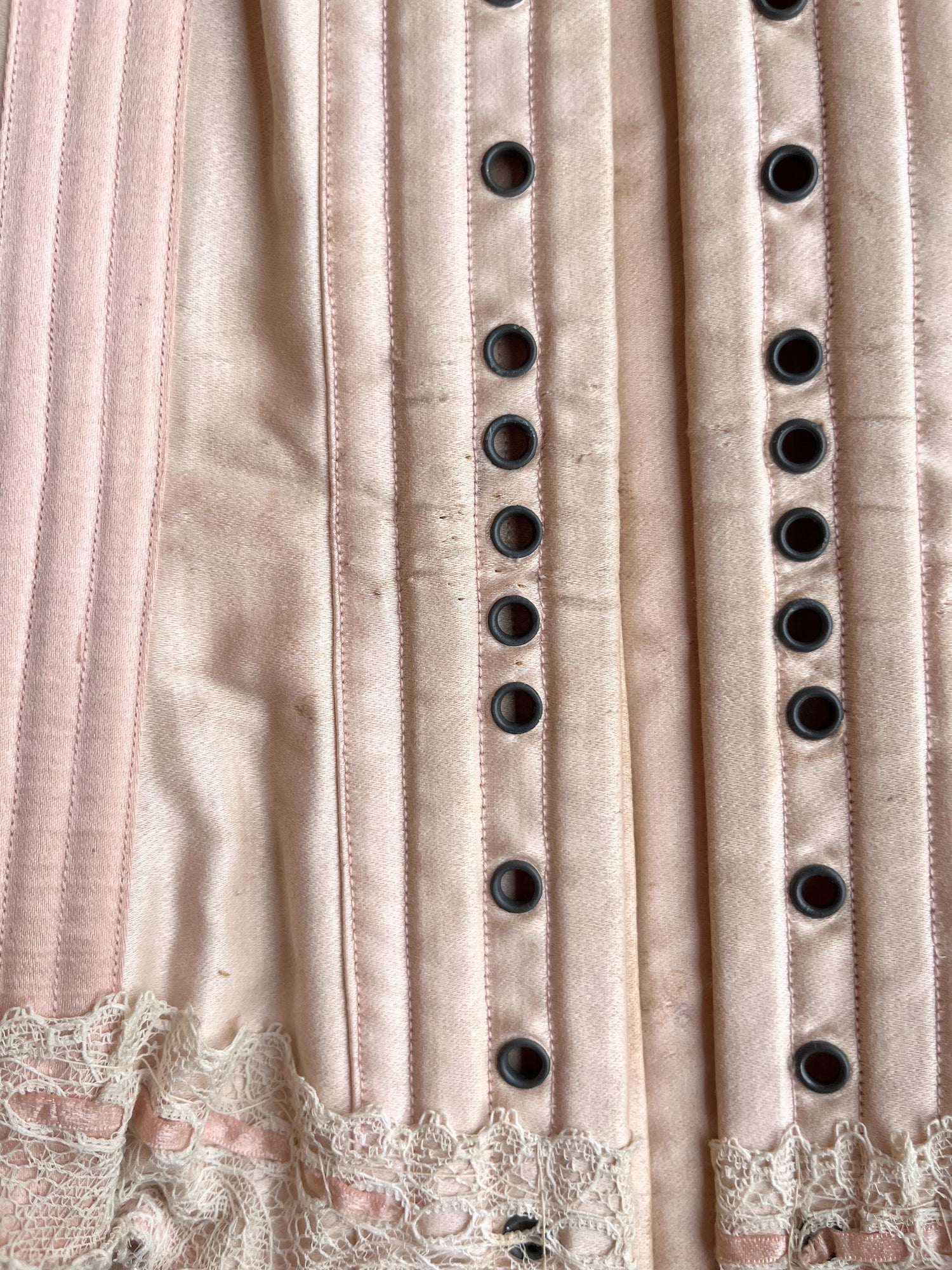 c. 1902 Pink Sateen Corset