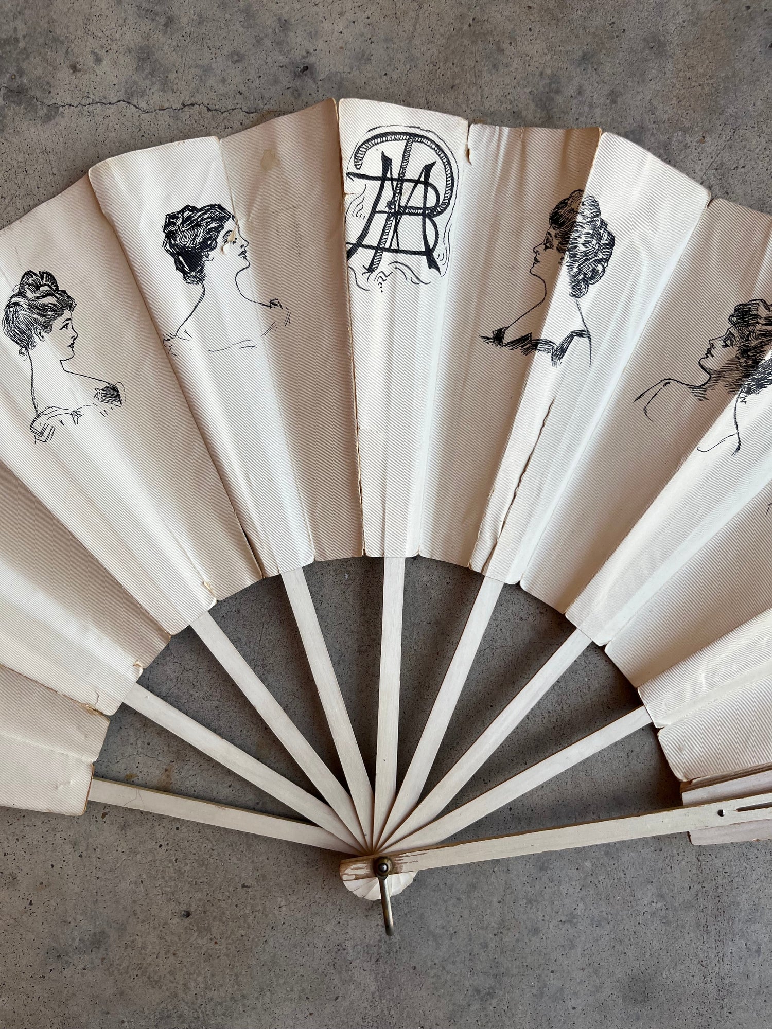 c. 1890s-1900s "Gibson Girl" Fan | Original Artwork