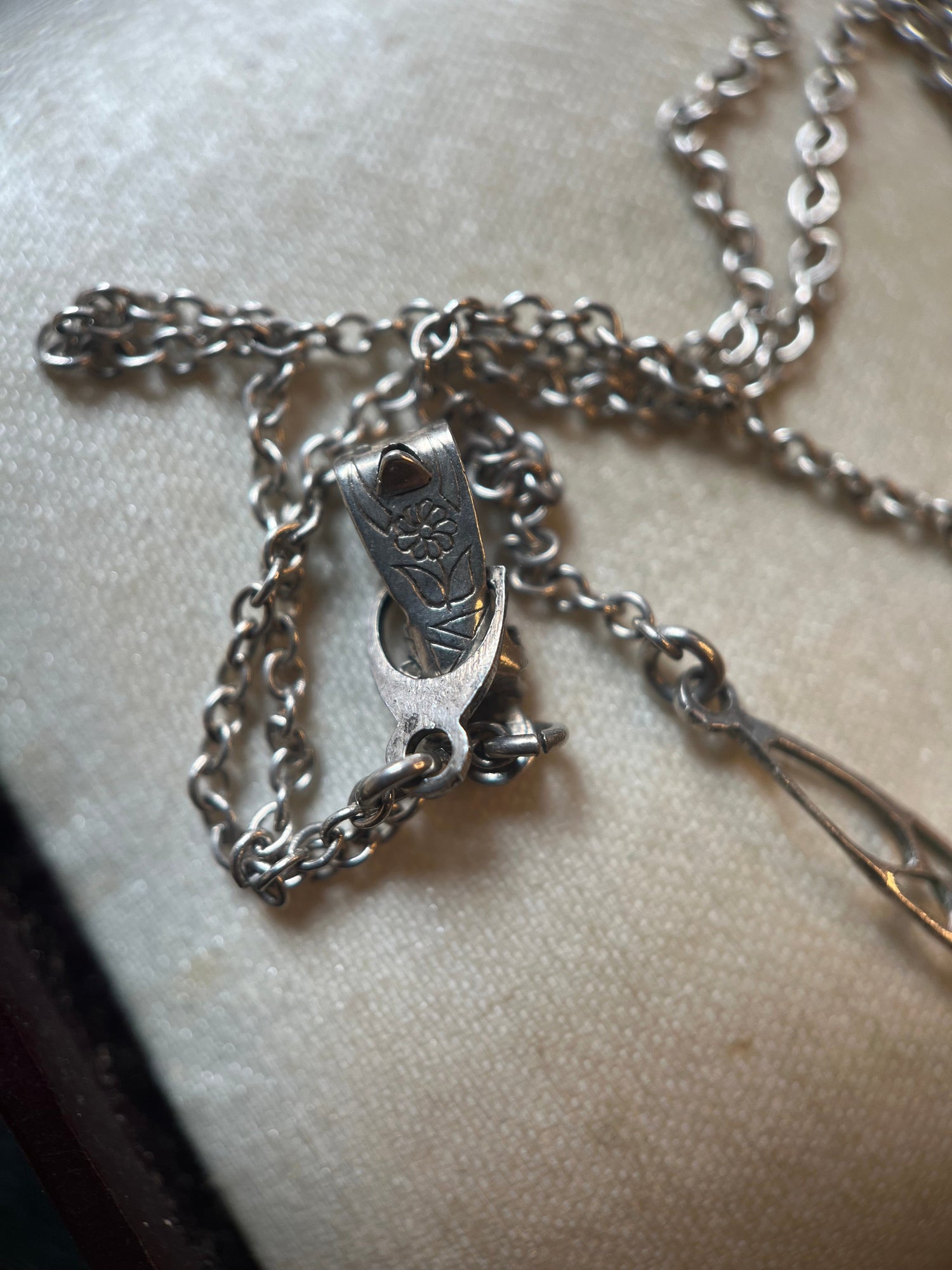c. 1930s Sterling Silver Spider Necklace