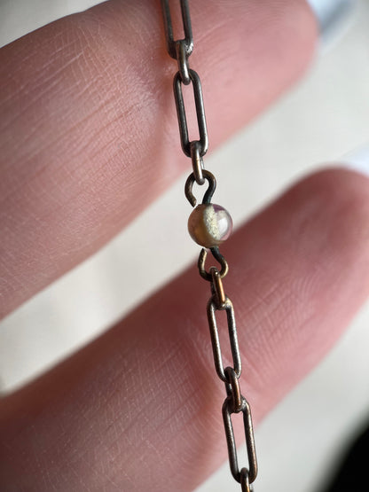 c. 1920s Silver Long Guard Chain