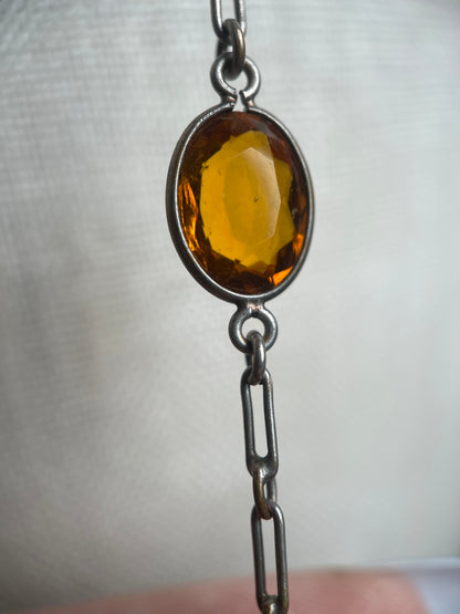 c. 1920s Silver Long Guard Chain