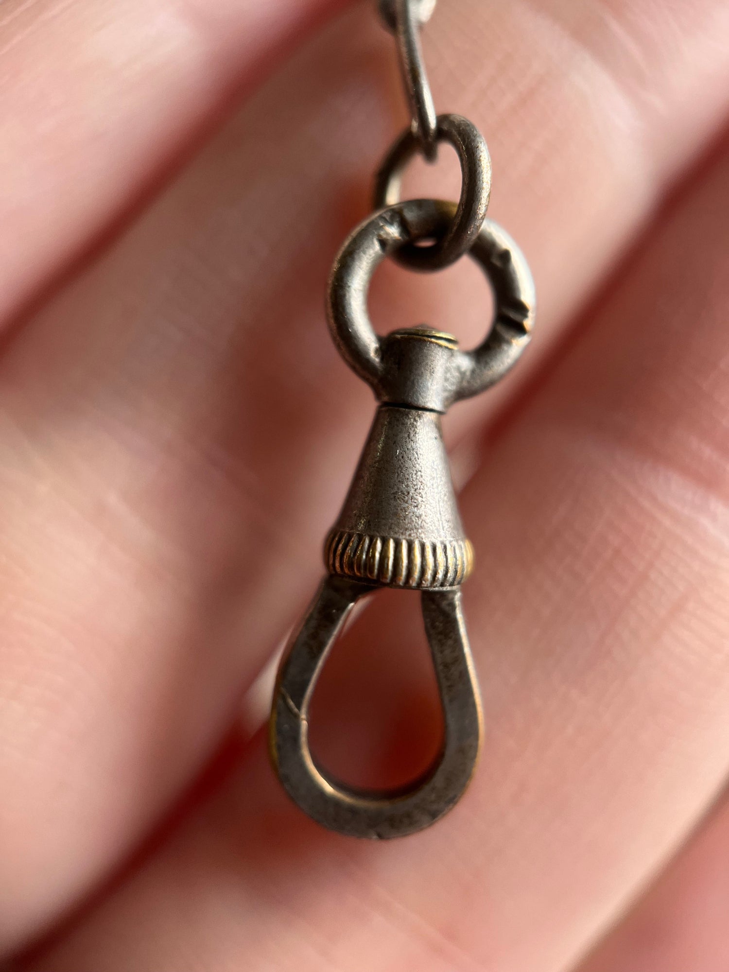 c. 1920s Silver Long Guard Chain