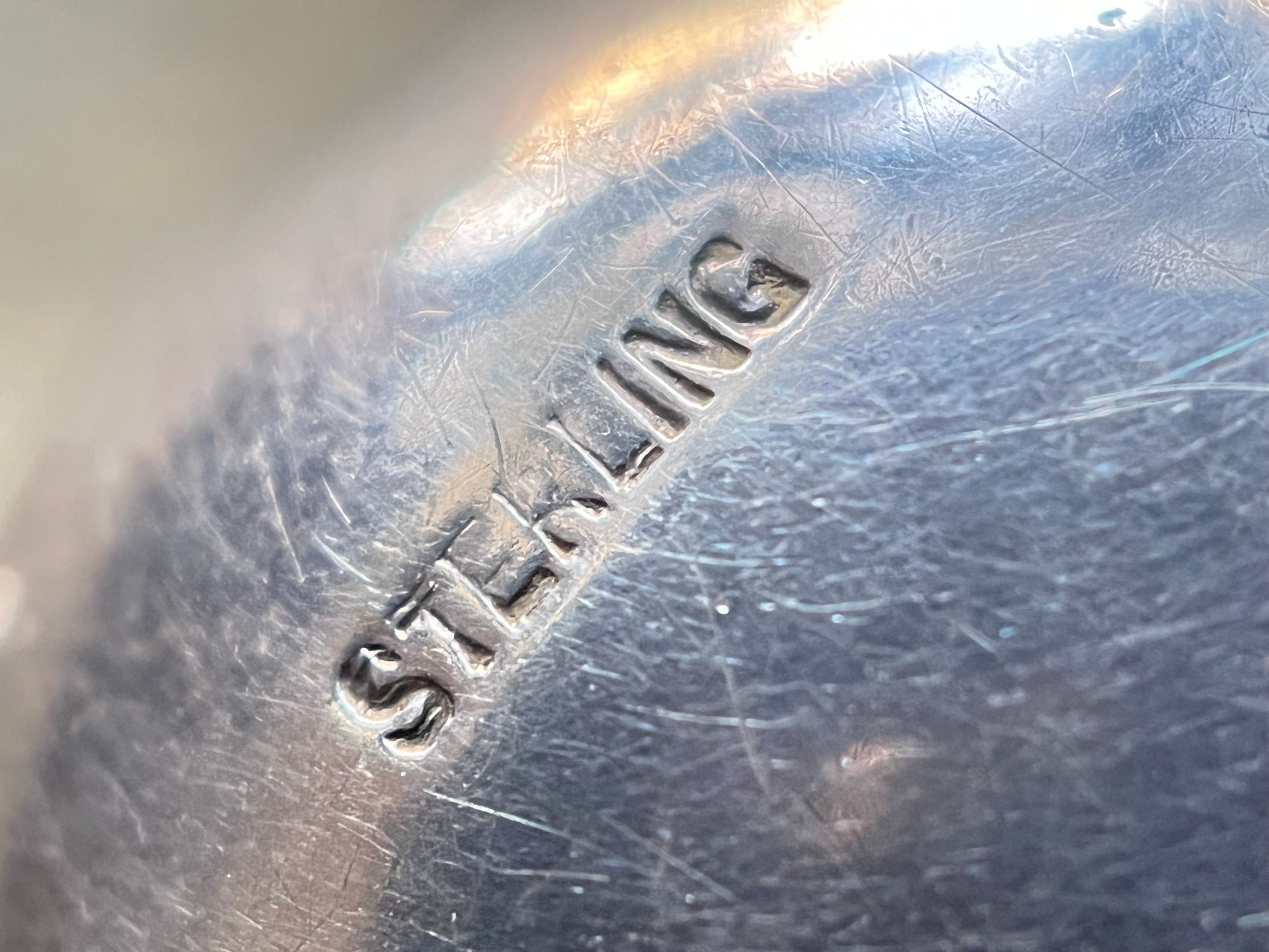 c. 1910s-1920s Sterling Silver Heart Compact Necklace