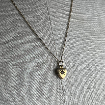 c. 1940s Heart Locket Necklace