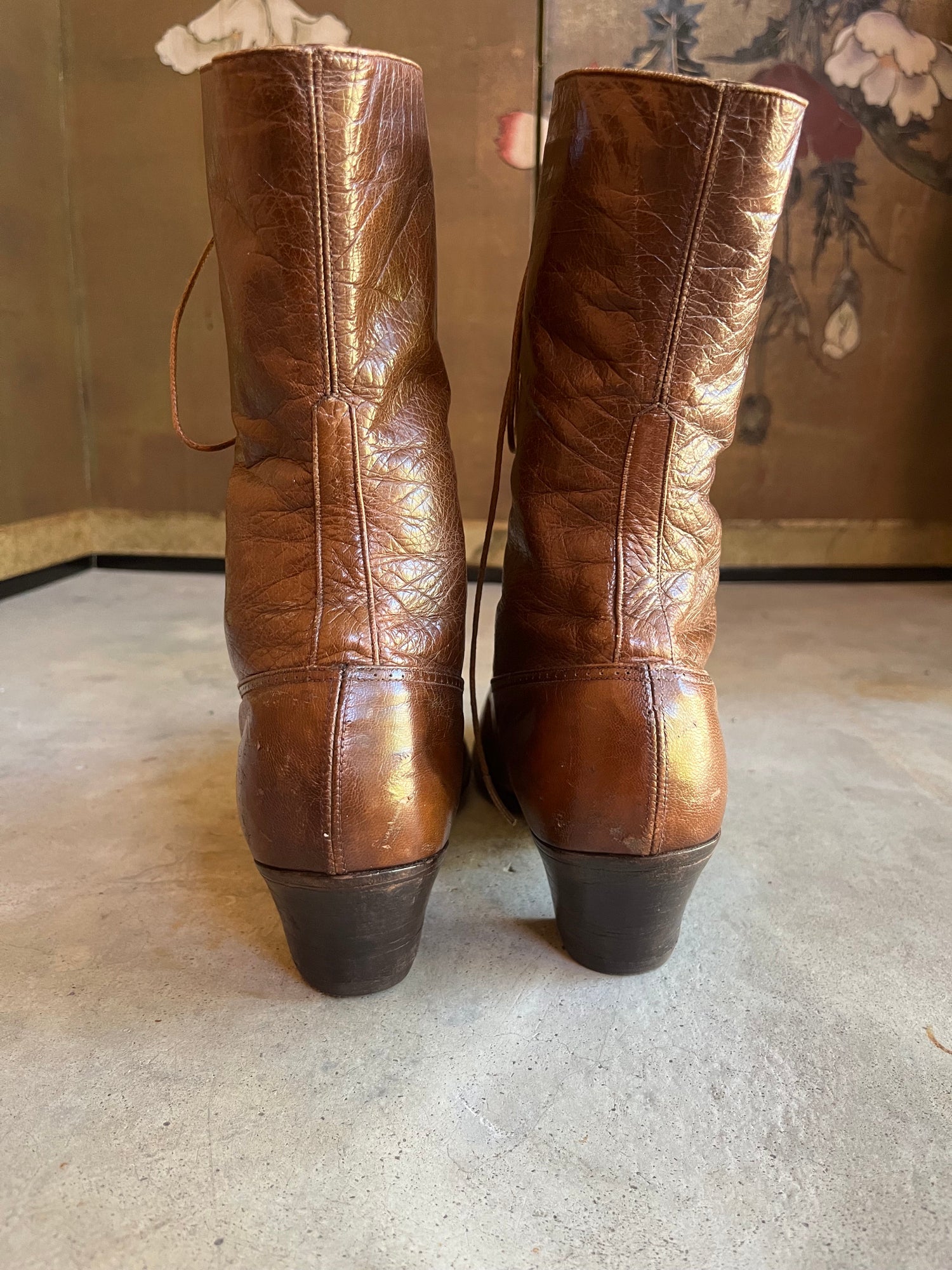 c. 1910s Brown Boots | Approx Sz 8.5-9