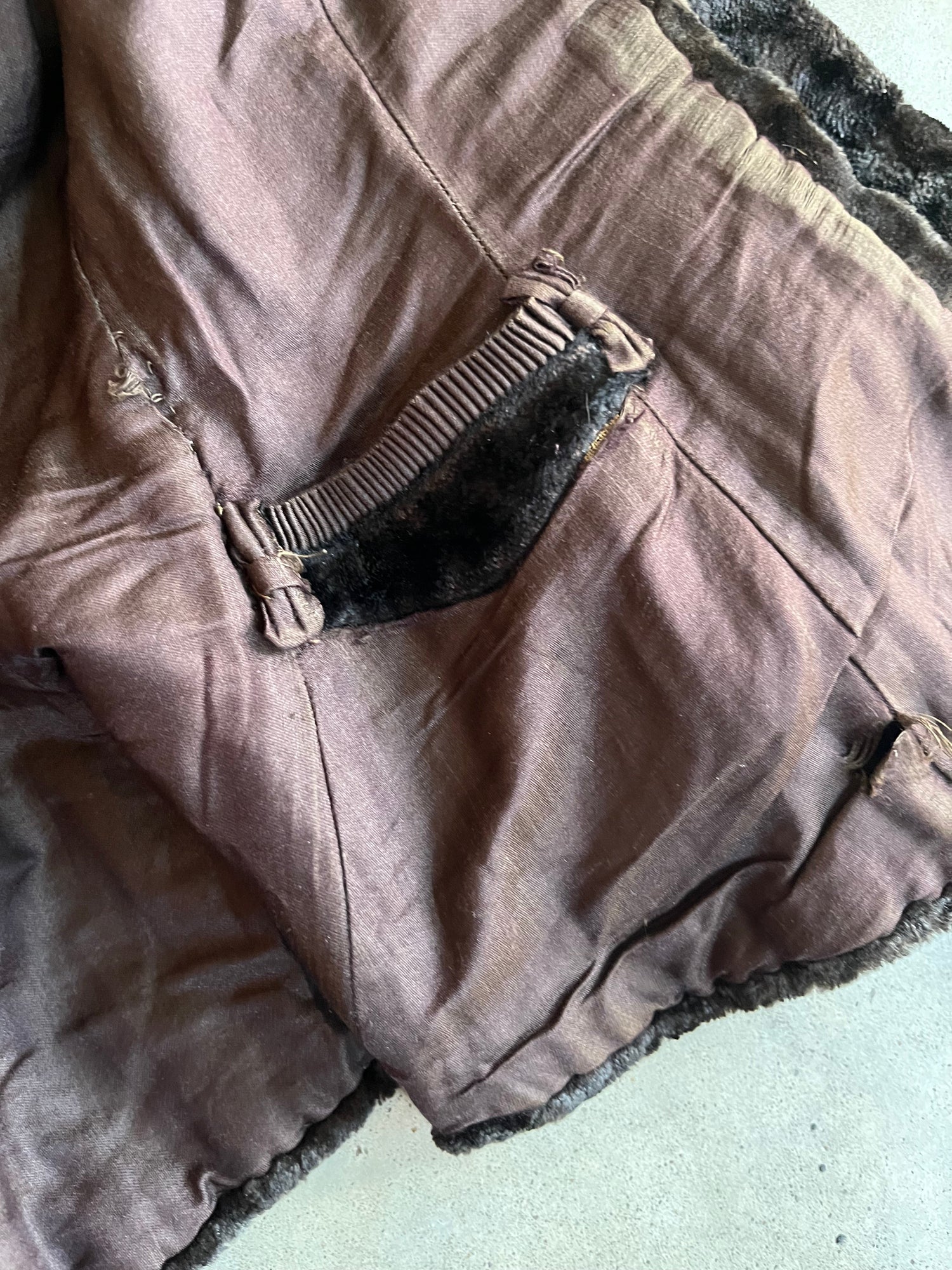 c. 1890s Faux Seal Plush Jacket