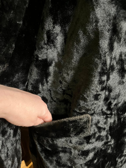 c. 1910s-1920s Faux Seal Plush Coat