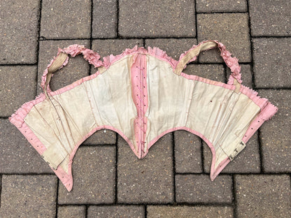 c. 1850s-1860s Pink Swiss Waist