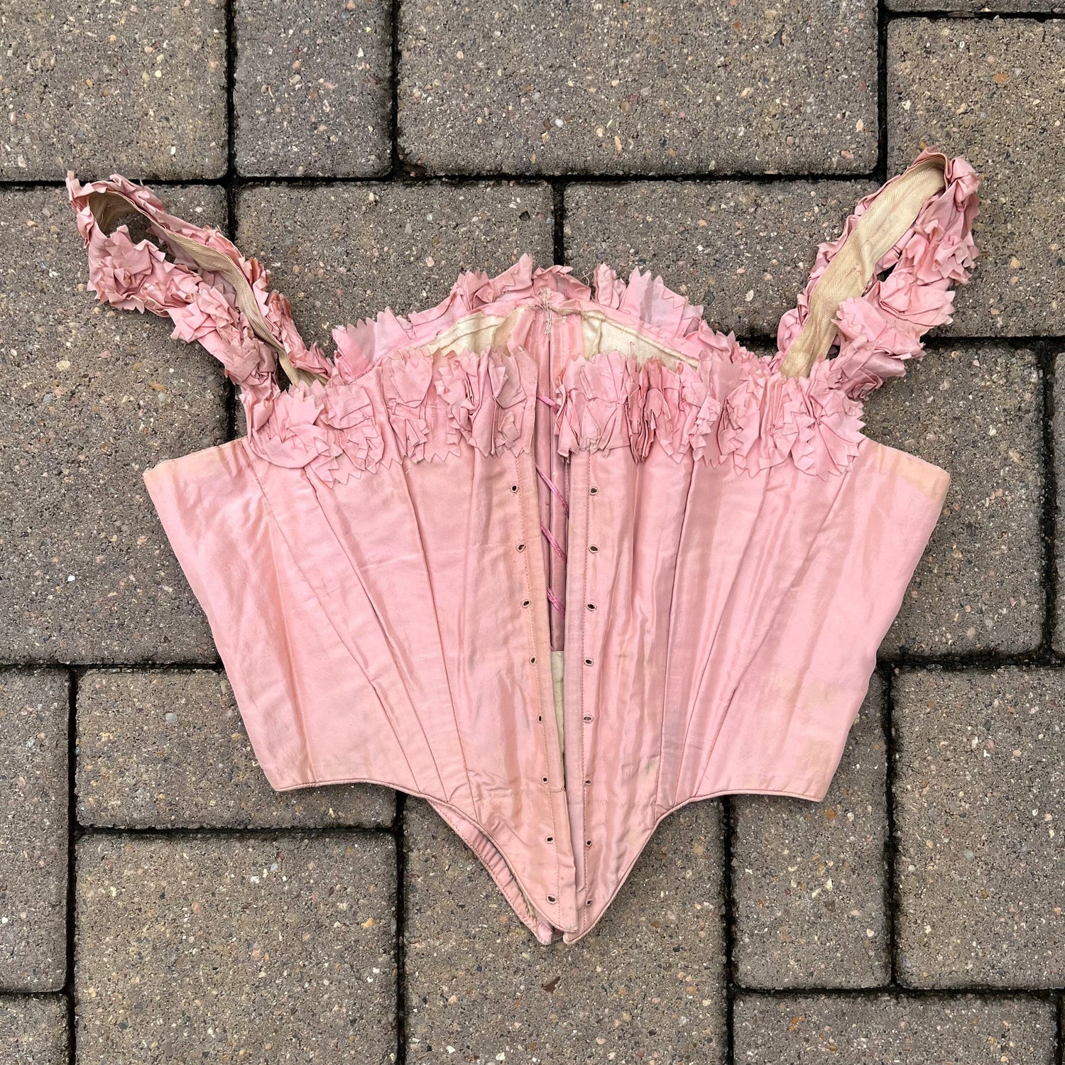 c. 1850s-1860s Pink Swiss Waist