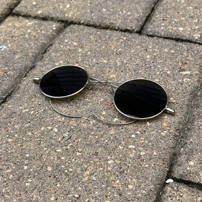 c. 1910s-1920s Smoked Glass Round Sunglasses