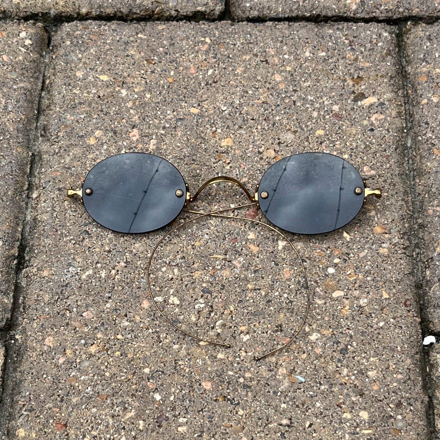 c. 1890s-1900s Smoked Lens Glasses