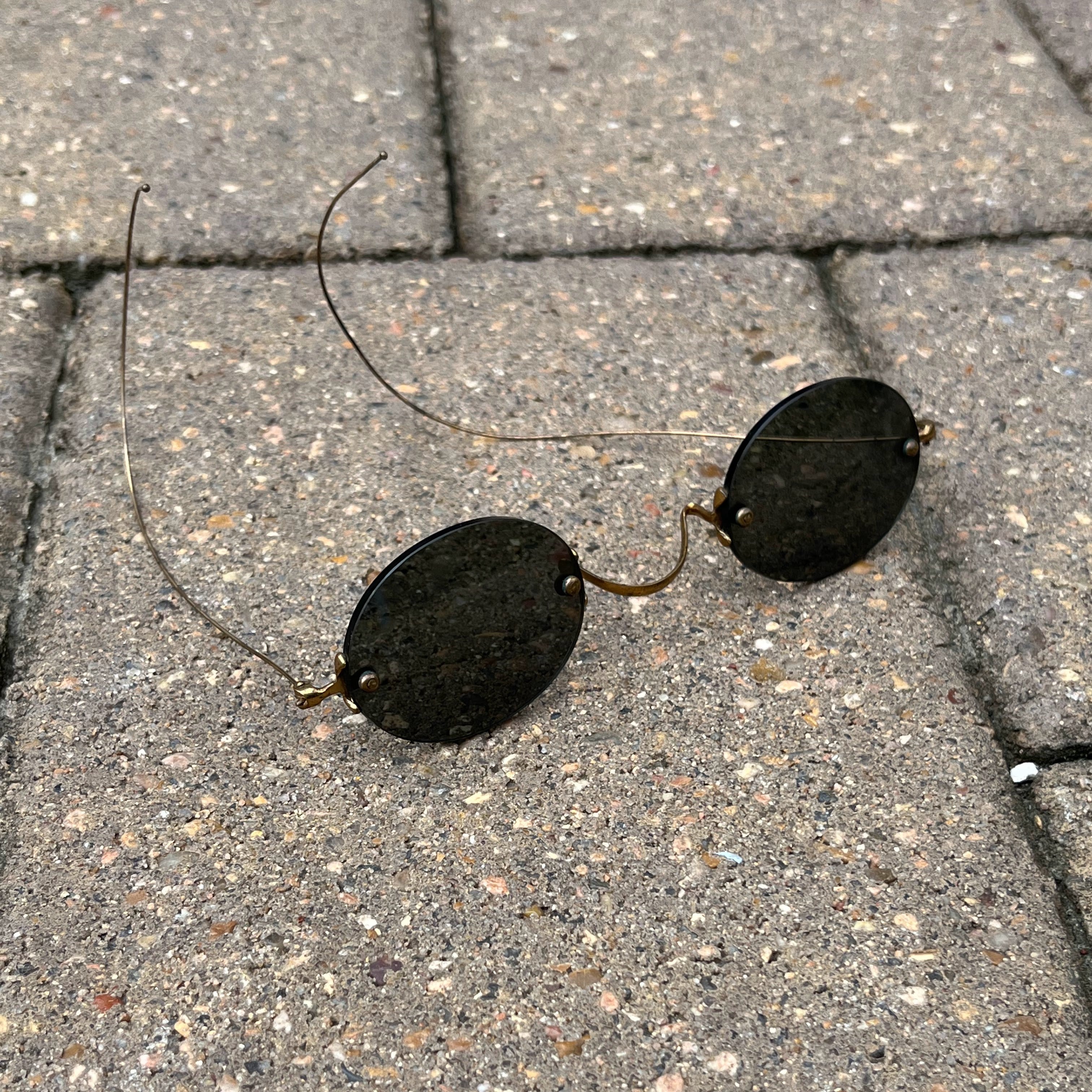c. 1890s-1900s Smoked Lens Glasses