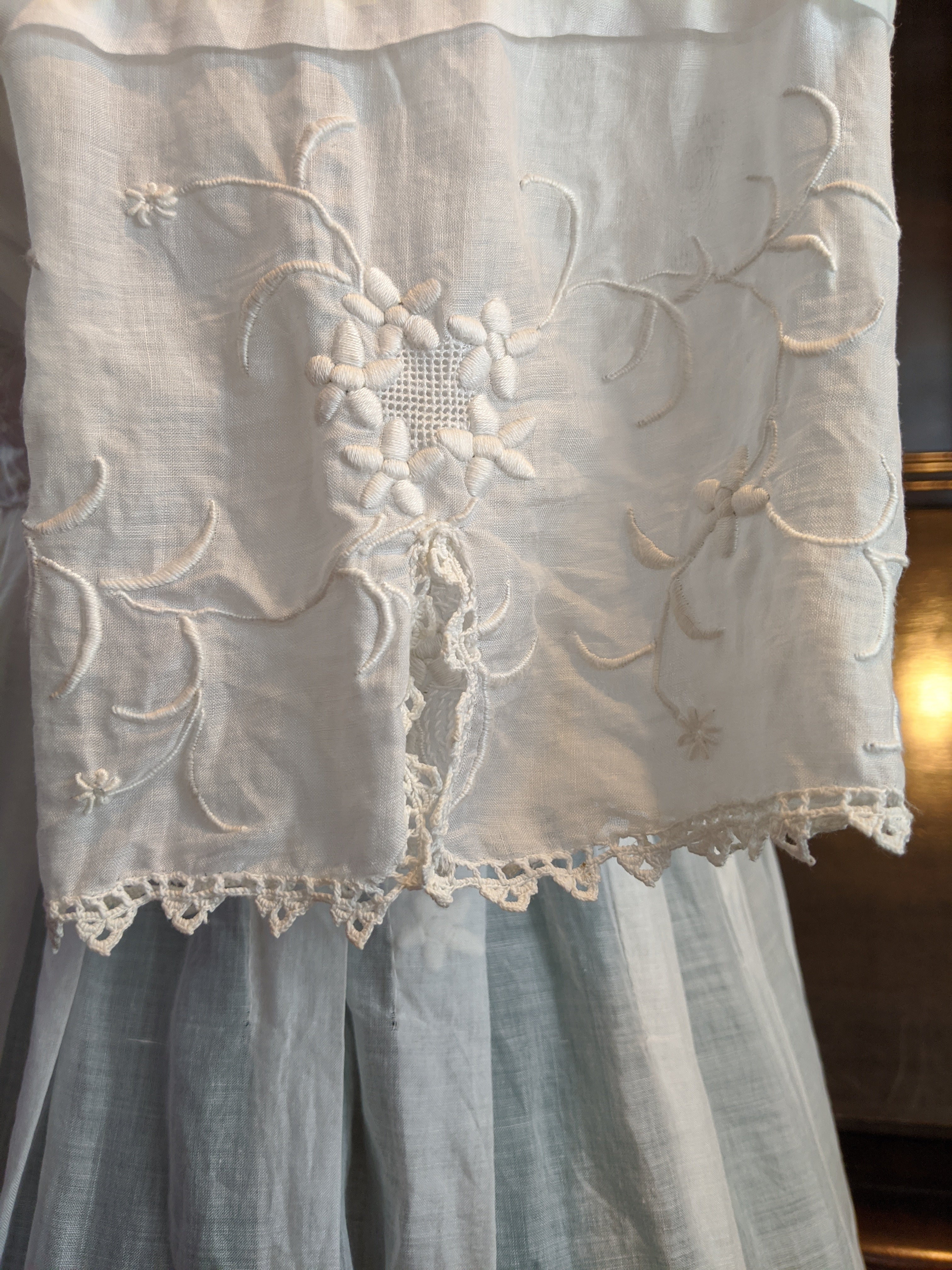 1910s Floral Whitework Dress
