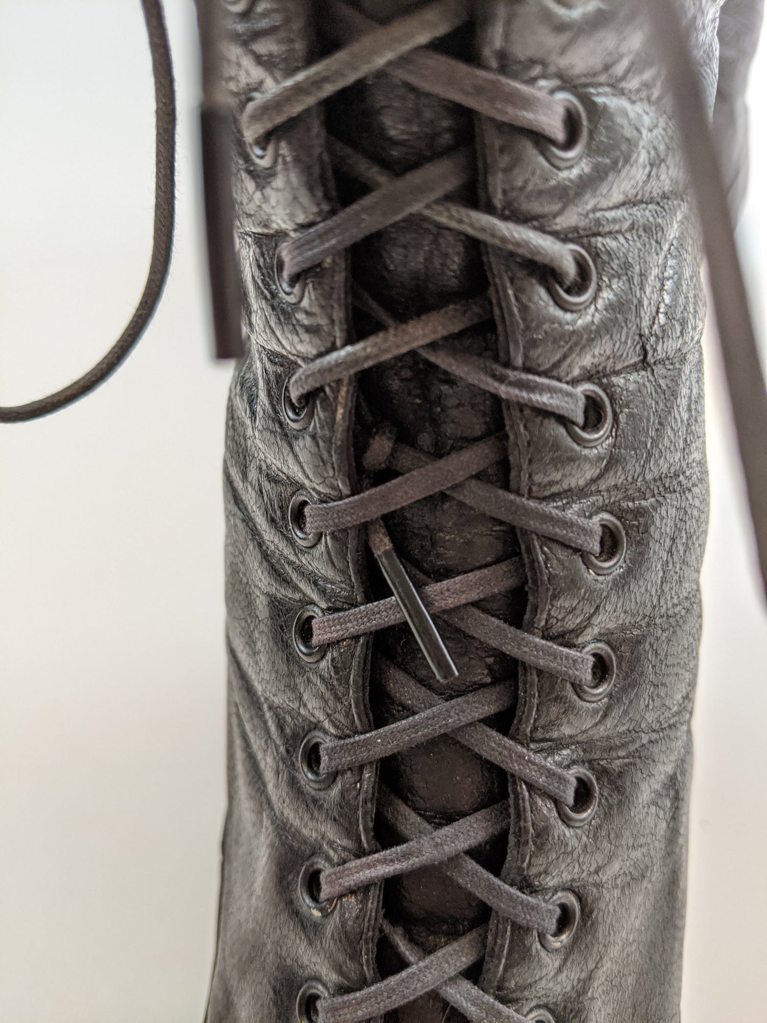 1910s-1920s Black Lace Up Boots | Approx Sz 6-6.5