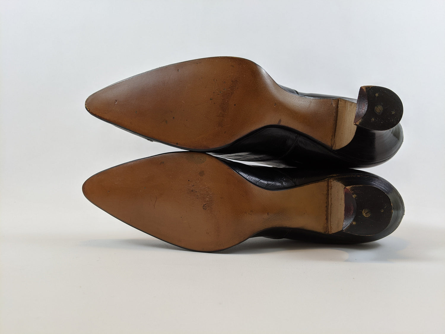 1920s Black Lace Up Louis Heel Boots | Approx Sz 6.5-7