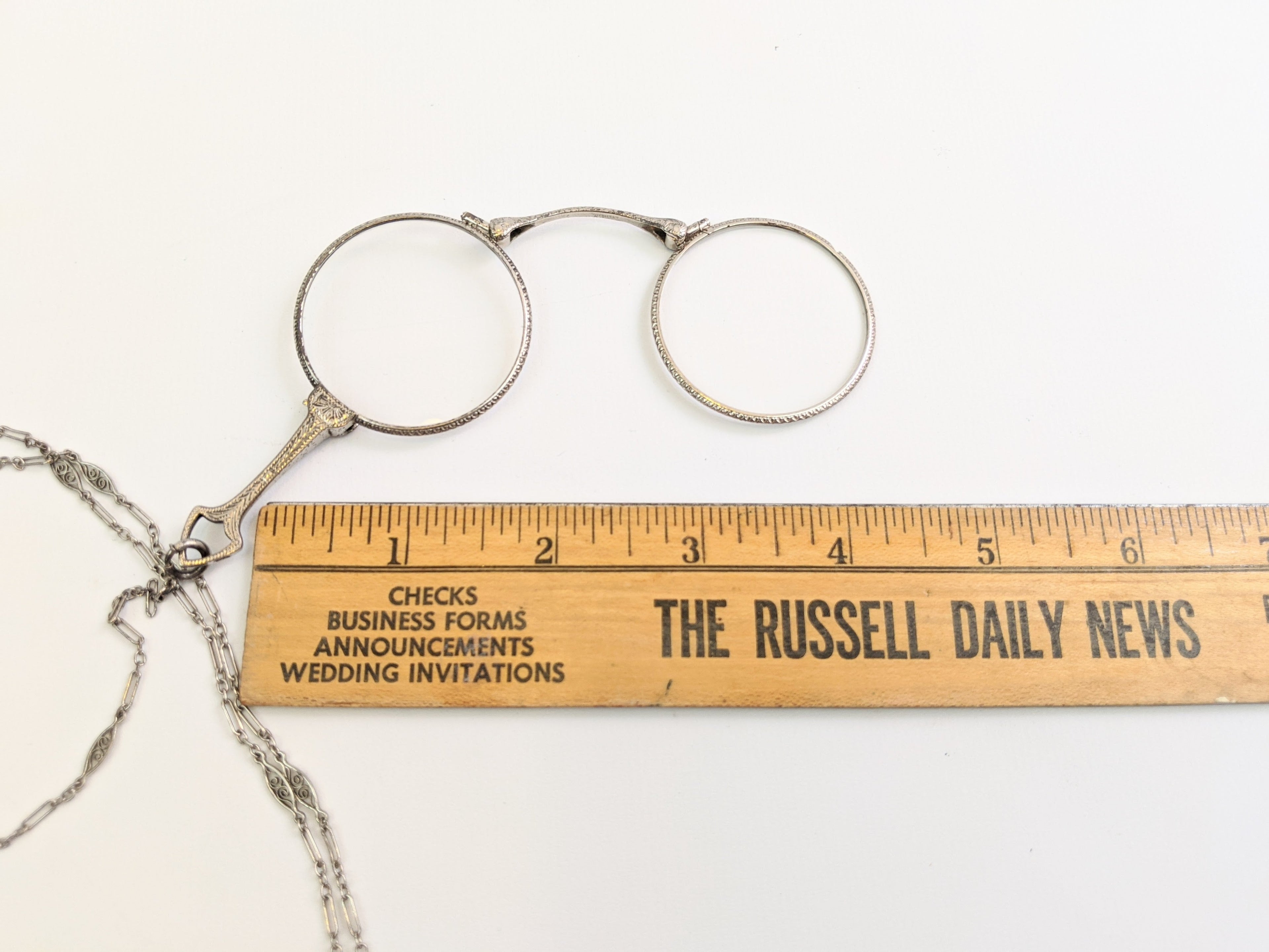 Art Deco Sterling Silver Folding Lorgnette