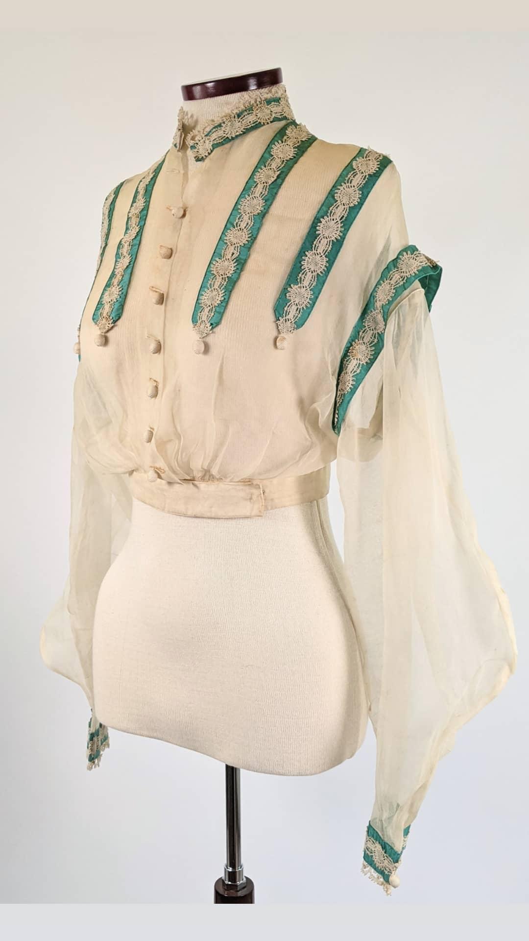 RESERVED | 1860s Organdy Waist