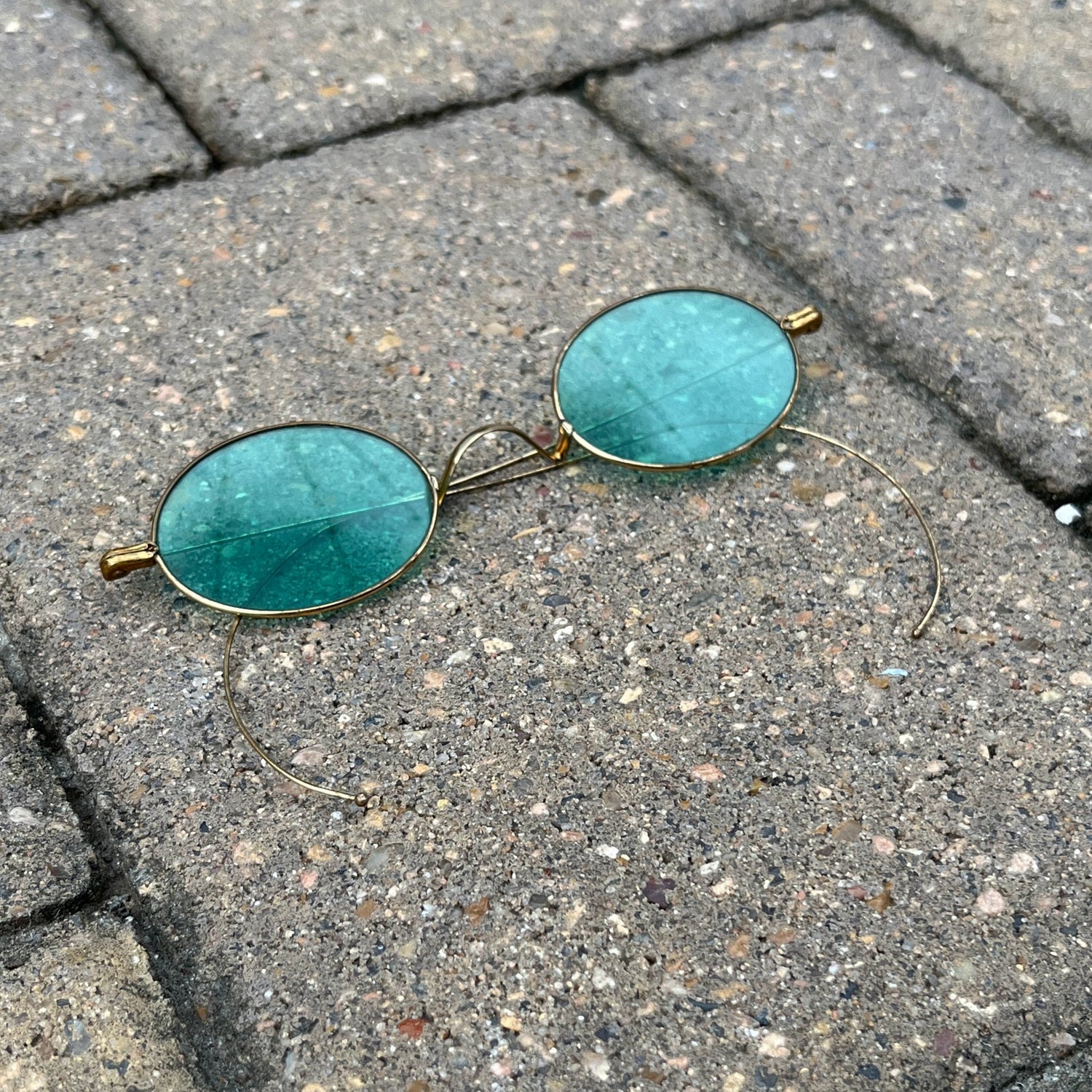 c. 1890s-1900s Green Tinted Sunglasses