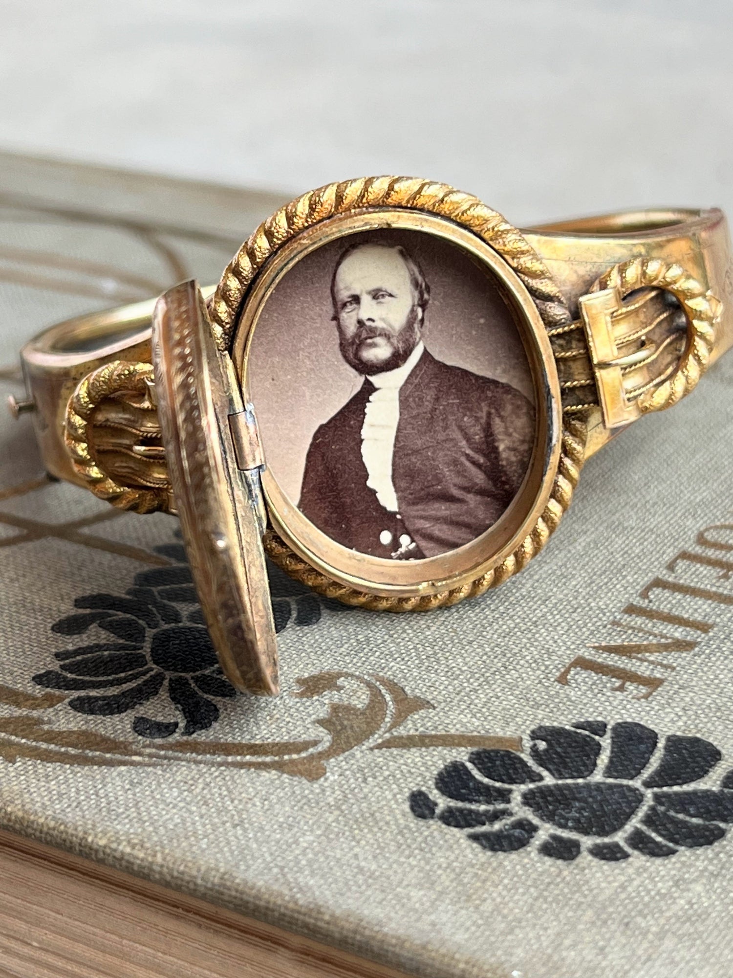 c. 1850s-1860s Gold Filled Locket Bracelet