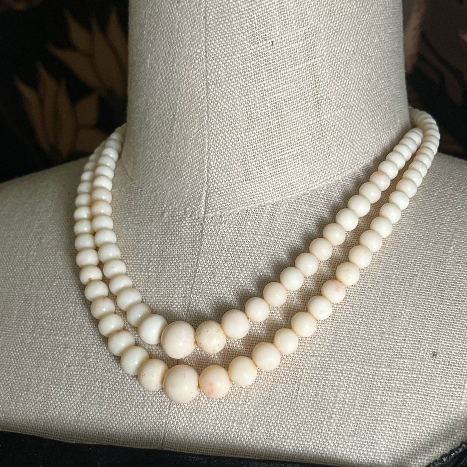 Late 19th-Early 20th c. Angel Skin Coral Bead Necklace
