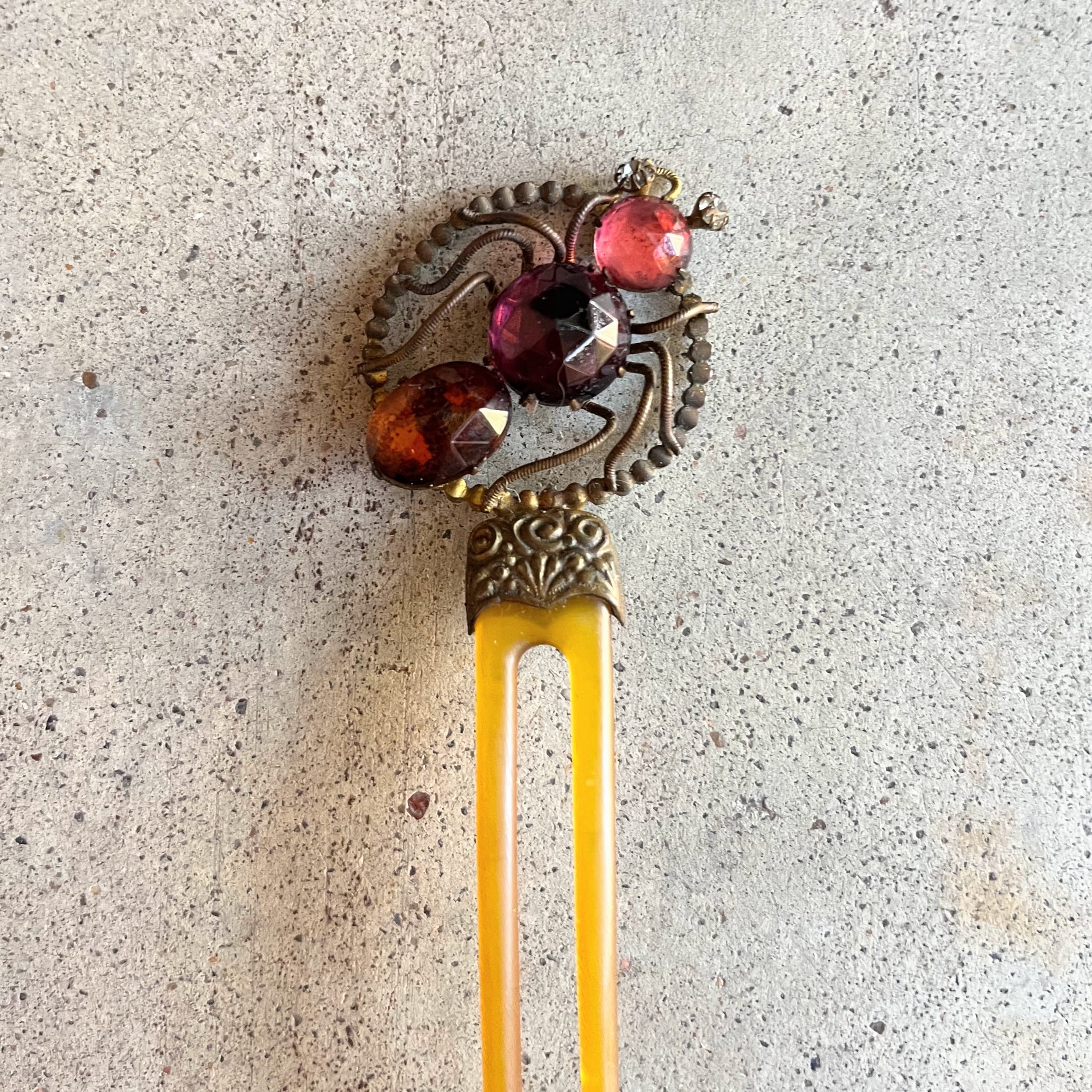 c. 1890s-1900s Spider Hair Comb